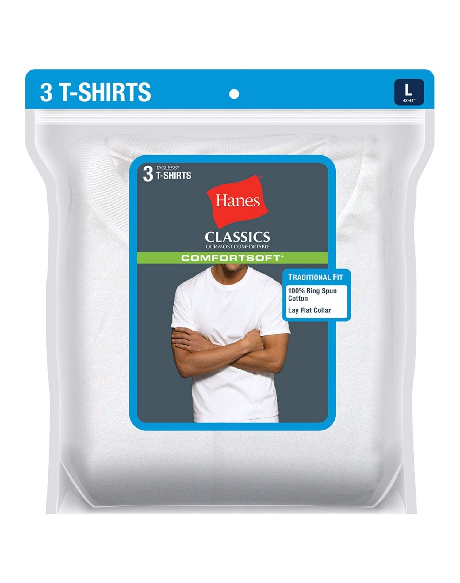 Hanes Men's Control Crew Neck Undershirt-Multiple Packs Available