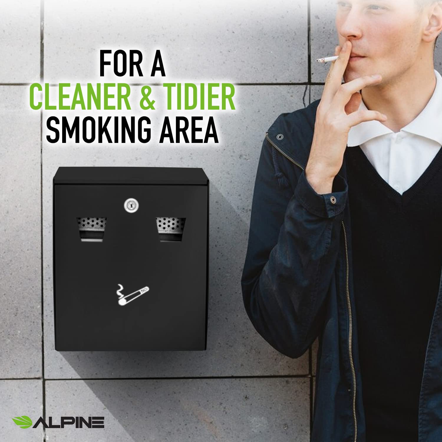 Alpine Industries Cigarette Receptacle - Like New