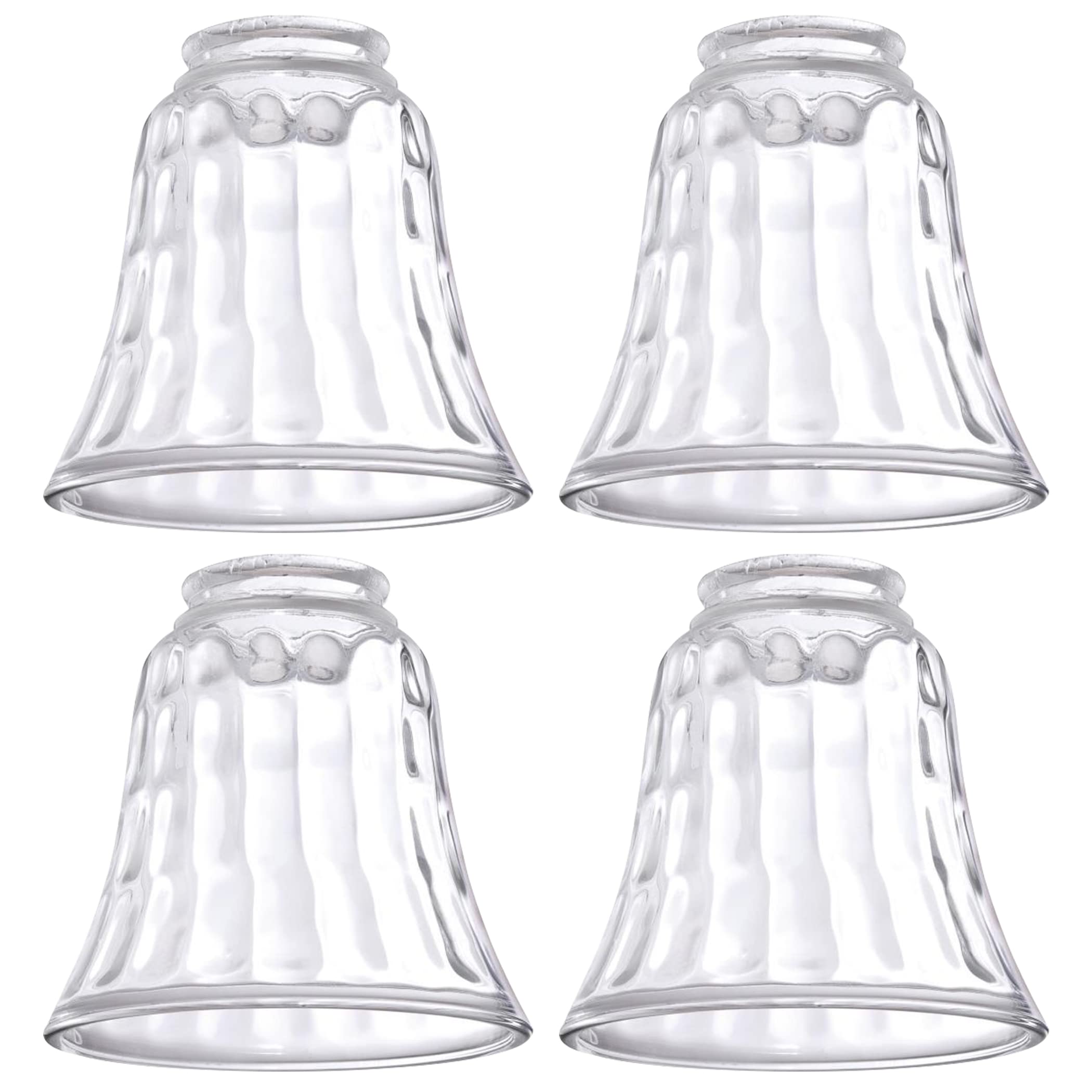 Ceiling Fan Light Covers, Ceiling Fan Globes Replacement Glass, Light Fixture Replacement Glass, Dysmio Lighting Replacement Shade Height: 4.75", Depth: 4.75", Width: 4.9" Fitter Size 2.25", 4 Pack - Very Good