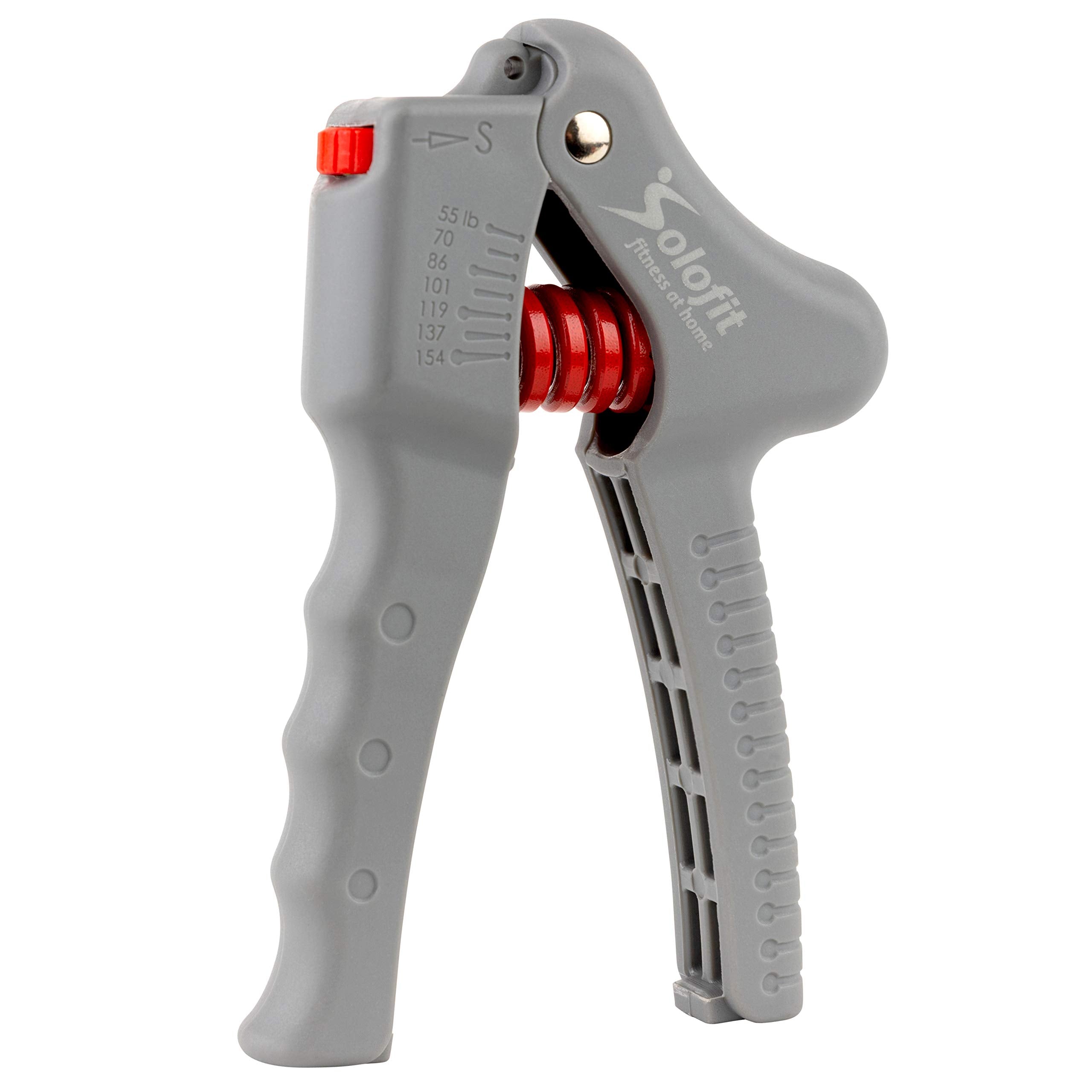 Solofit Hand Grip Strengthener with Adjustable Resistance (55 to 154lbs) � Heavy Duty Hand Workout Equipment for Finger Exercise � Hand & Finger Stretcher for Men & Women - Like New