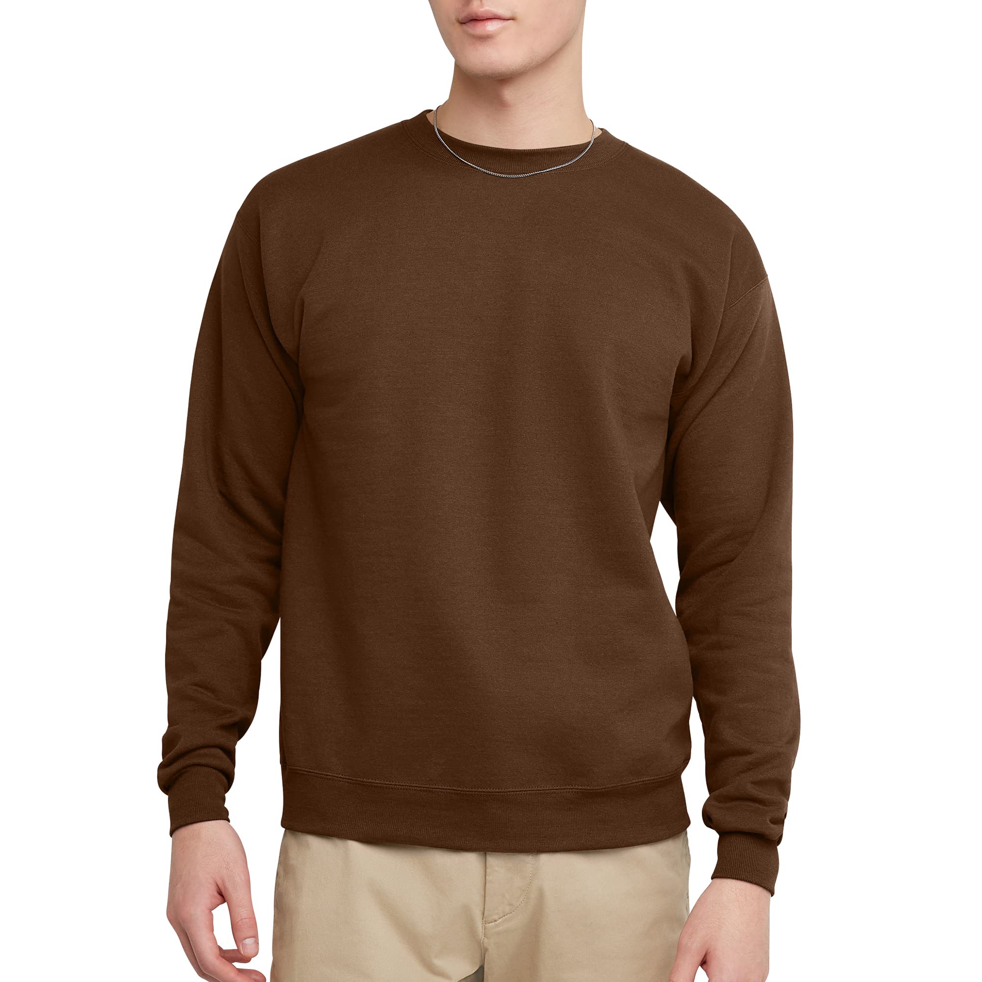 Hanes Men's Ecosmart Fleece Sweatshirt, Cotton-blend Pullover, Crewneck Sweatshirt for Men, 1 Or 2 Pack Available