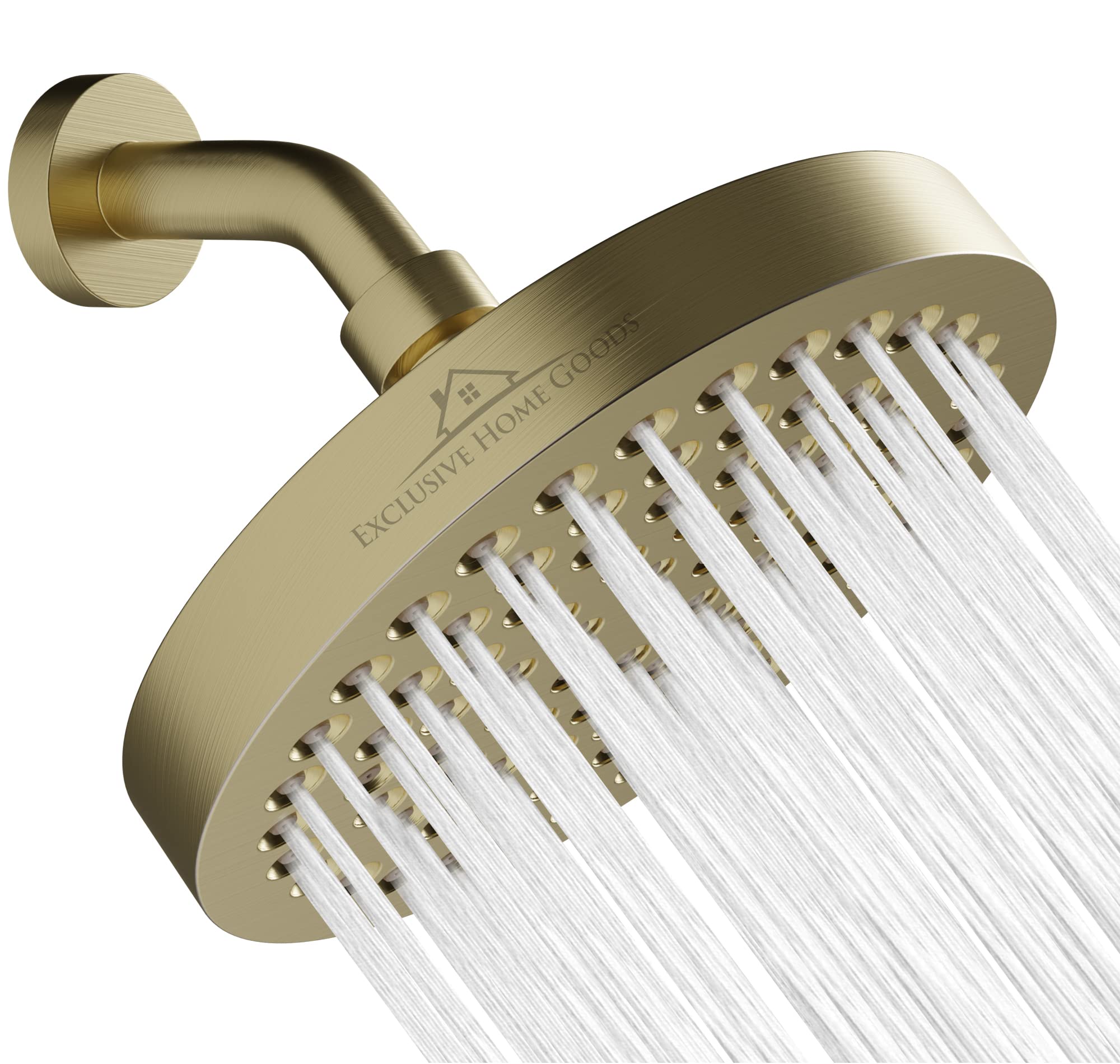 Shower Head High Pressure 6" Rain Showerhead - Rainfall Showerheads with High Flow Water Pressure And Rotation Adjustable Angles Anti-Clogging Shower Head - Luxury Bathroom Shower Heads - Like New