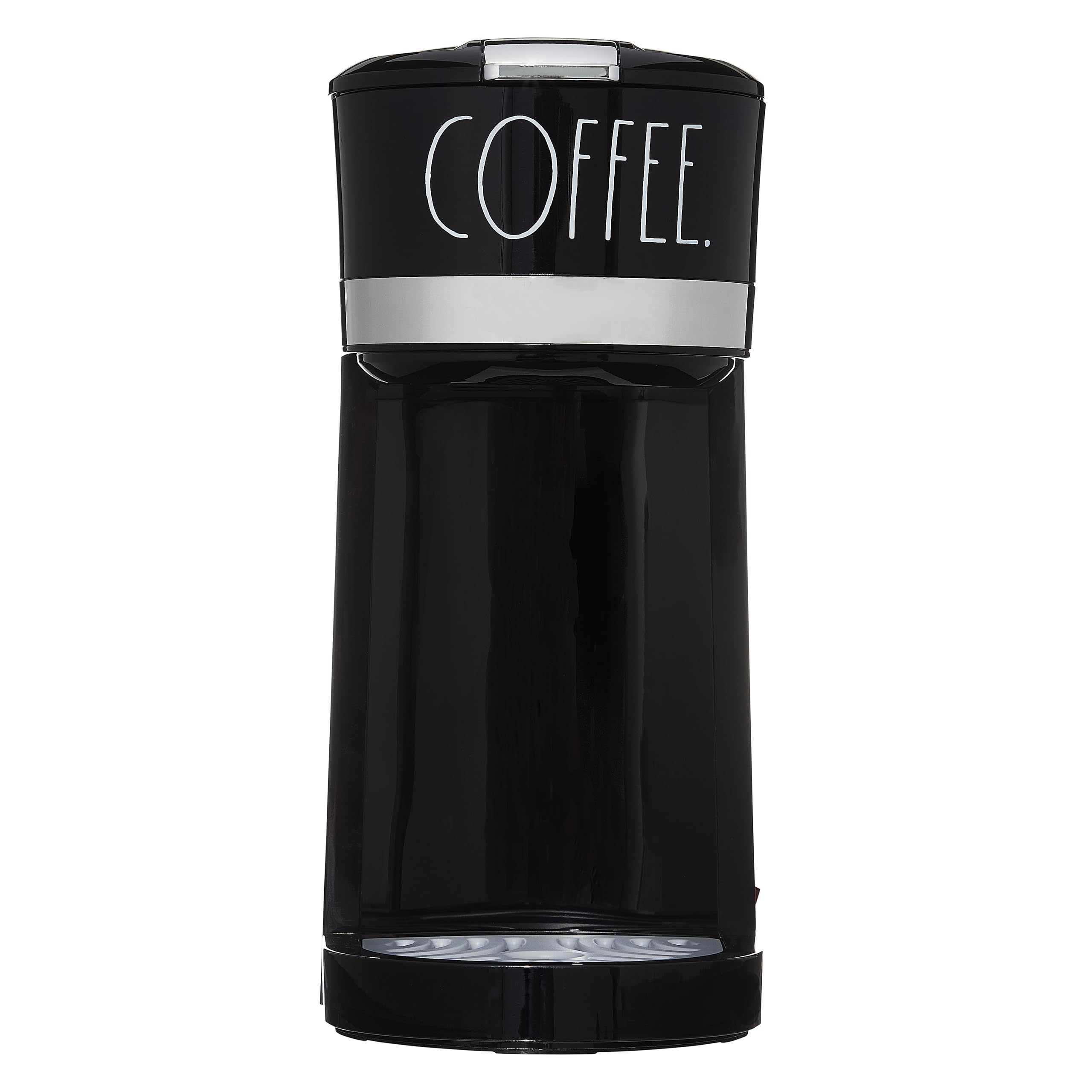 Rae Dunn 2-IN-1 Single Serve Coffee Maker - 700 Watt, Coffee Grounds, 30oz Water Reservoir, One-Click Operation, 12oz Each Brew, Removable Drip Tray - Acceptable