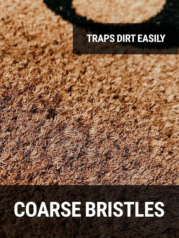 SlipToGrip Natural Coir Door Mats Outdoor 16x24 Inches - Welcome Mat with Non Slip Heavy Duty Rubber Backing, Goodbye Design - Coir Doormats for Outdoor Entrance, Spring Doormat - Very Good