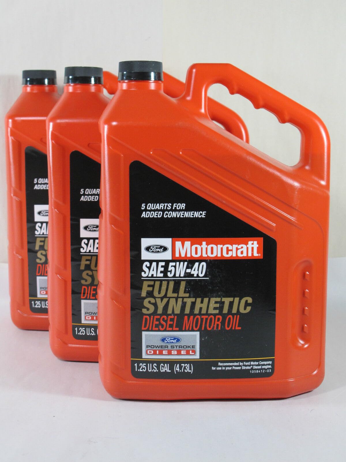 Ford Genuine Fluid XO-5W40-5QSD SAE 5W-40 Full Synthetic Diesel Motor Oil - 1.25 U.S. Gal CASE OF 3 - Like New