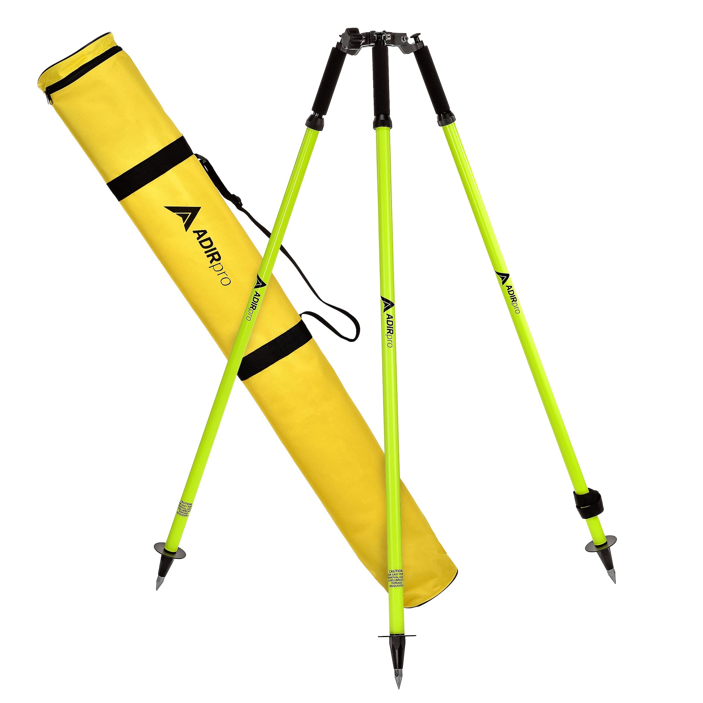 AdirPro Prism Pole Tripod - Aluminum Surveying Tripod with Thumb Screw Head for Prism Pole of Total Station Surveying Equipment, Telescoping Legs Extends Up to 3.5-6ft Variation - Like New