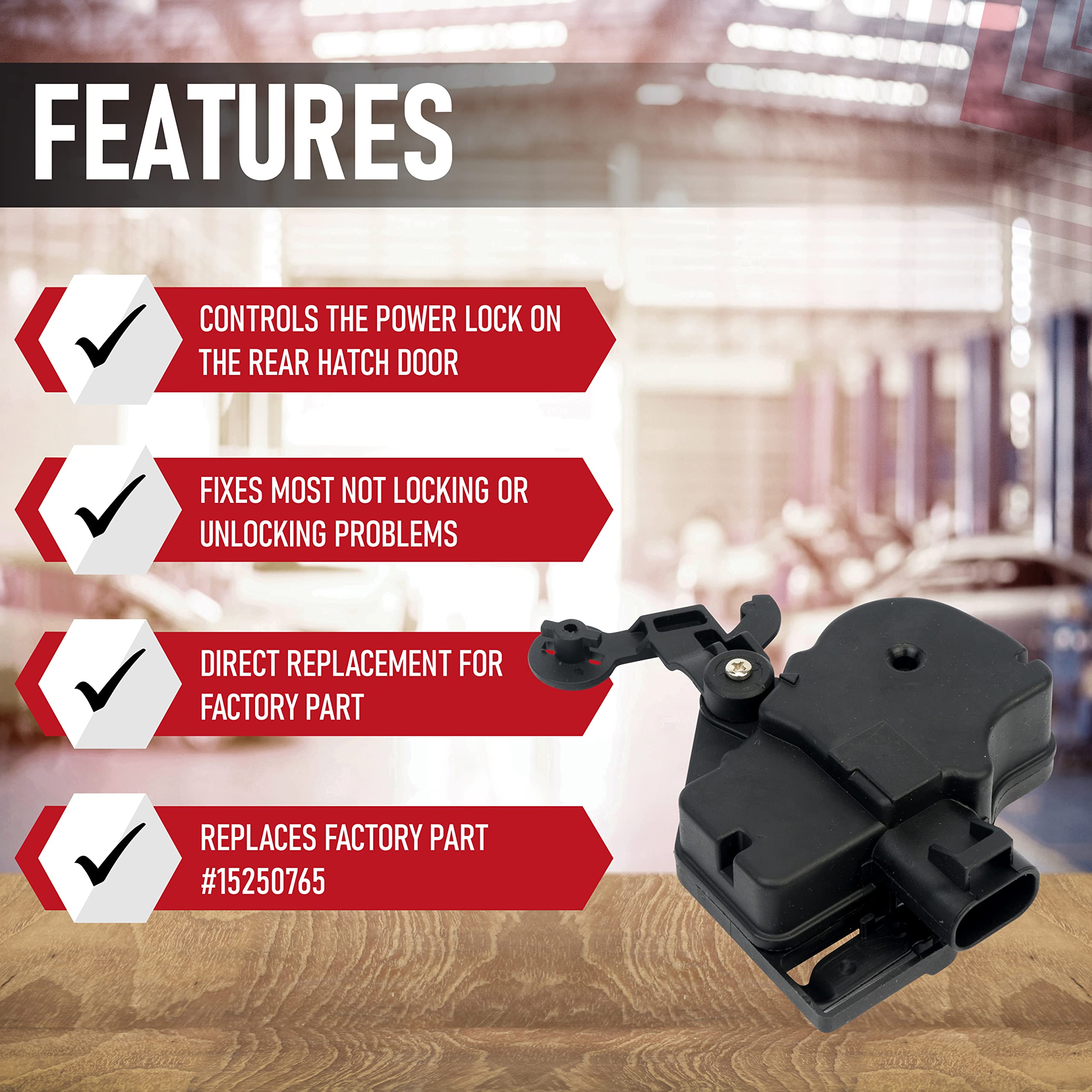 AA Ignition Rear Liftgate Door Lock Actuator - Replaces 15250765, 15808595, 746015, 25001736 - Compatible with Chevy, GMC, Cadillac Vehicles - Tahoe, Suburban, Yukon, Denali, Escalade, ESV, EXT - Very Good