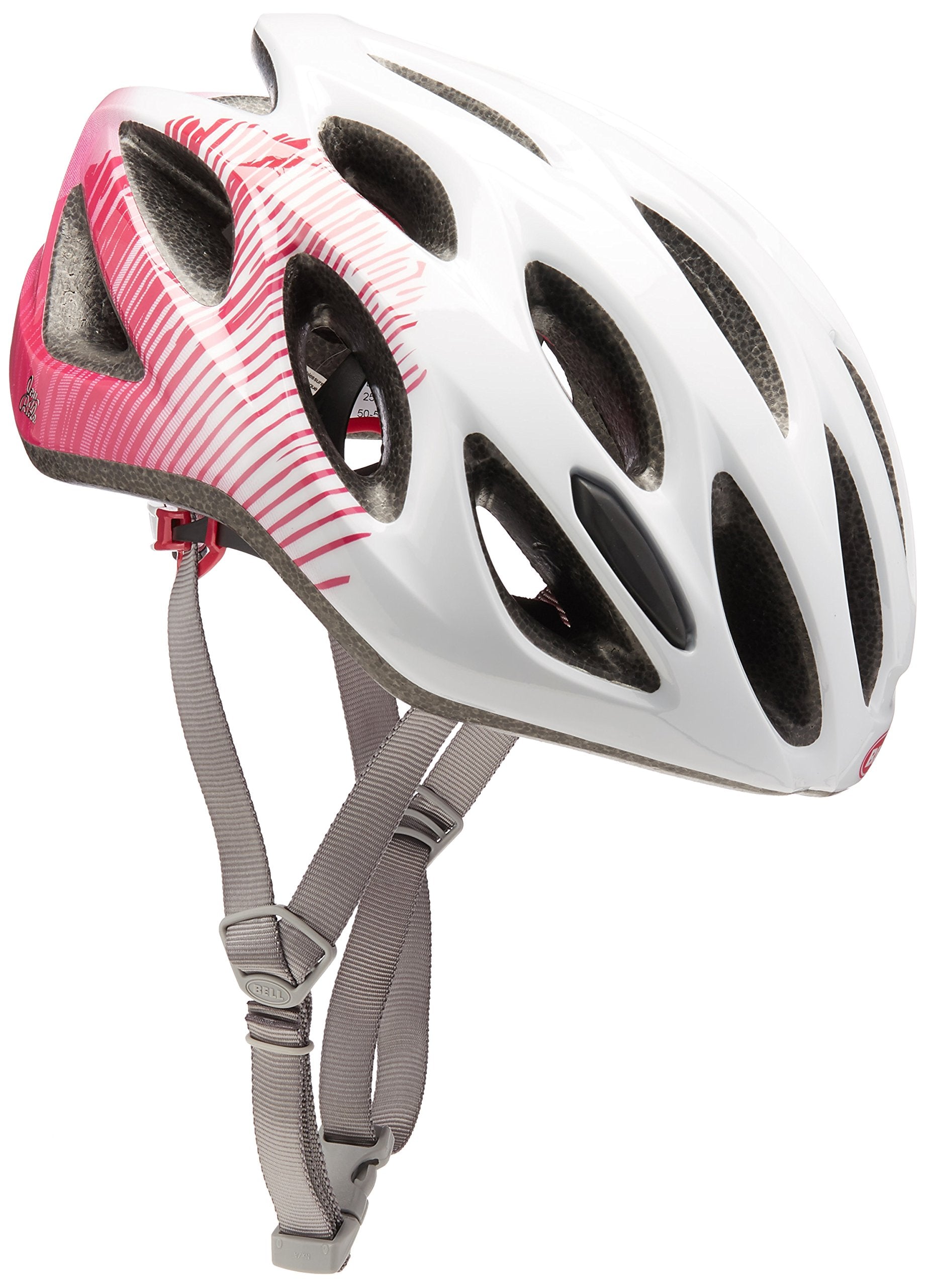 Bell Tempo Women's Bike Helmet (Gloss White/Cherry Fibers - Joy Ride (2018), 50-57cm) - Like New