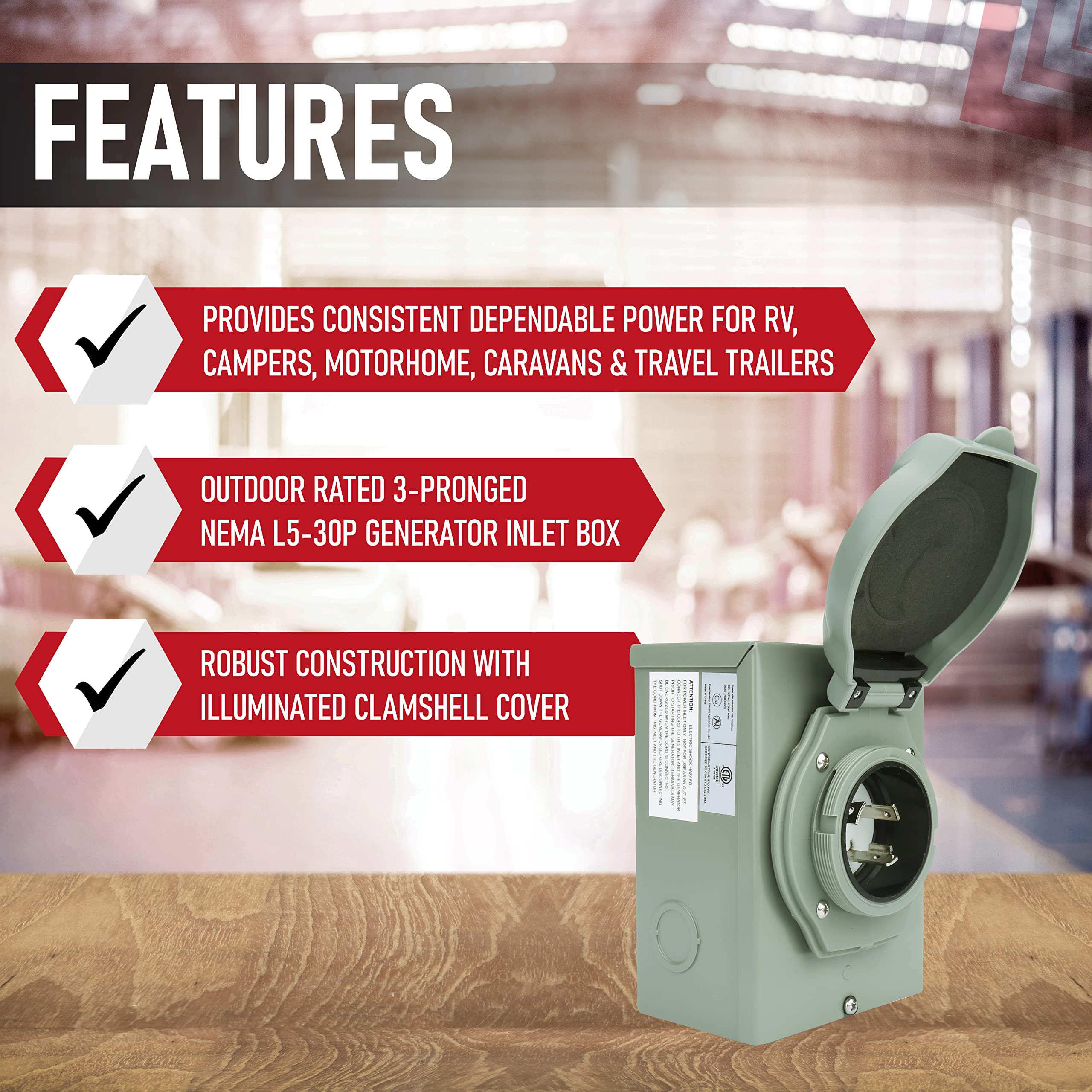 Generator Power Inlet Box - P - Very Good