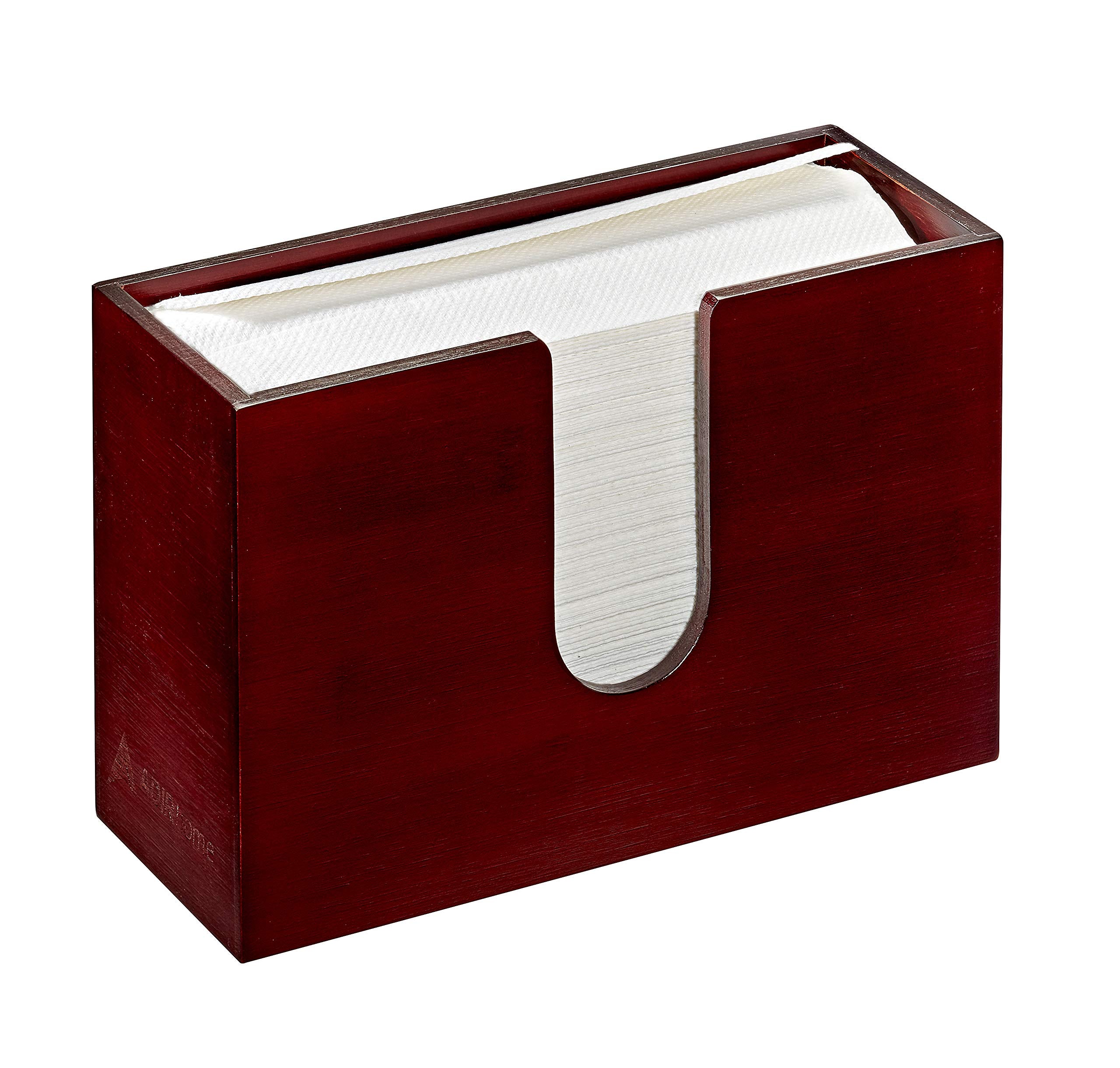 AdirHome Bamboo Paper Towel Dispenser 4.8" x 11.6" x 7.8" - Wall Mount or Countertop for Multifold Hand Napkins - Bathroom, Kitchen, Home or Commercial Use (Espresso) - Like New