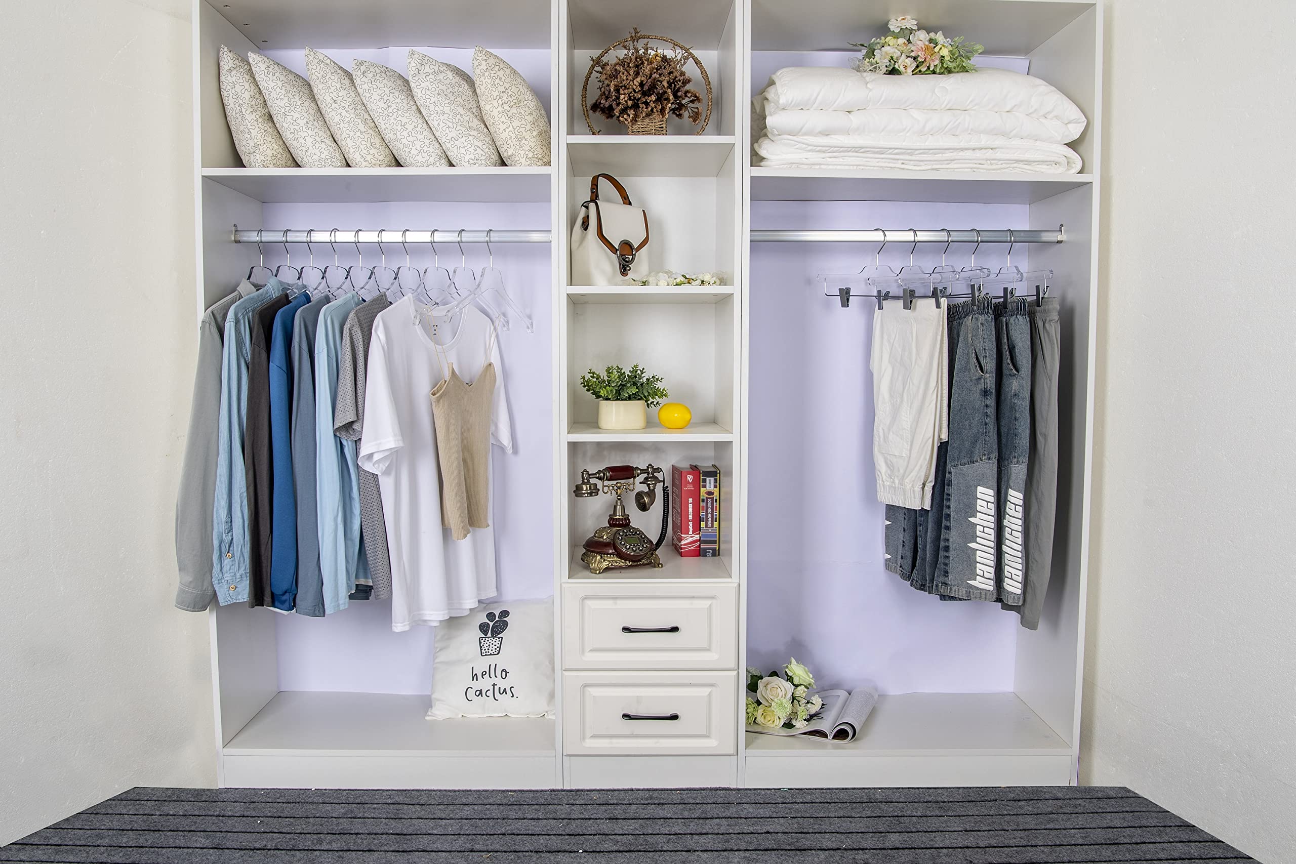 Quality Acrylic Clear Hangers, Made of Clear Acrylic for a Luxurious Look and Feel with Swivel Hook - 5 Pack - Like New