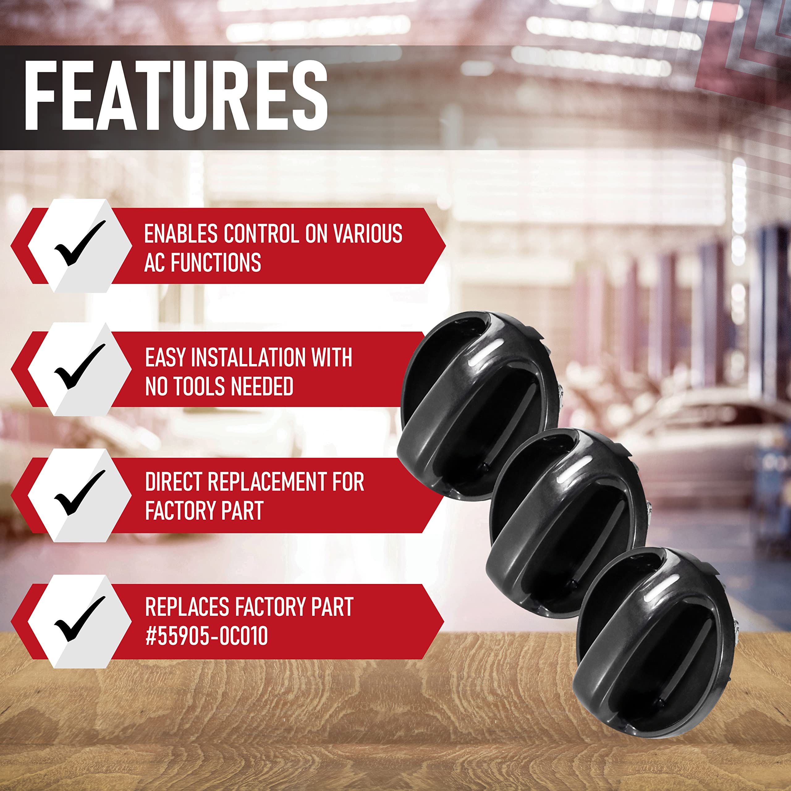 AC Knobs for Toyota - Like New