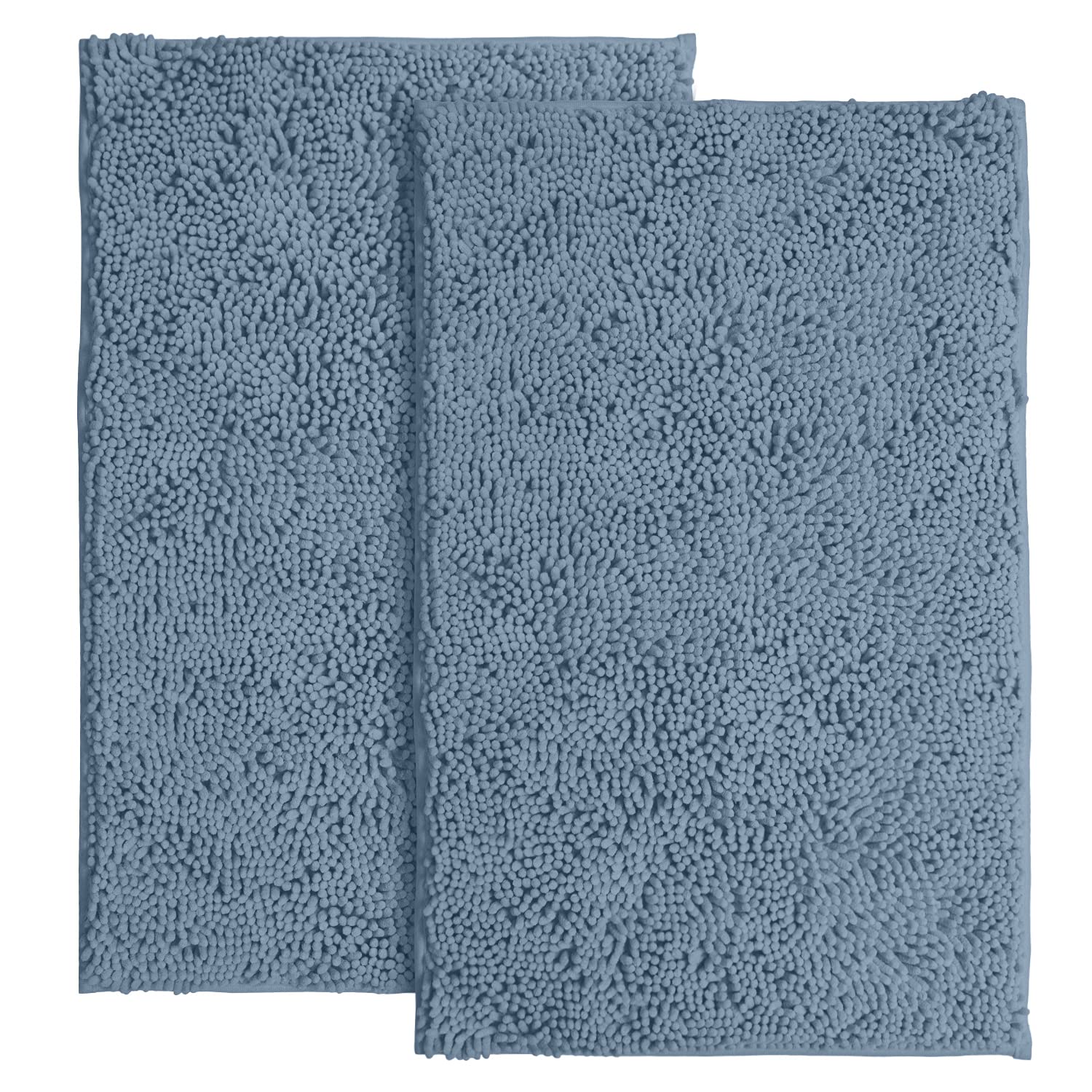 LuxUrux Bathroom Rug Mat Set�Extra-Soft Plush Bath mat Shower Bathroom Rugs Set,1'' Chenille Microfiber Material, Super Absorbent. (15 x 23'', Sky Blue) - Like New
