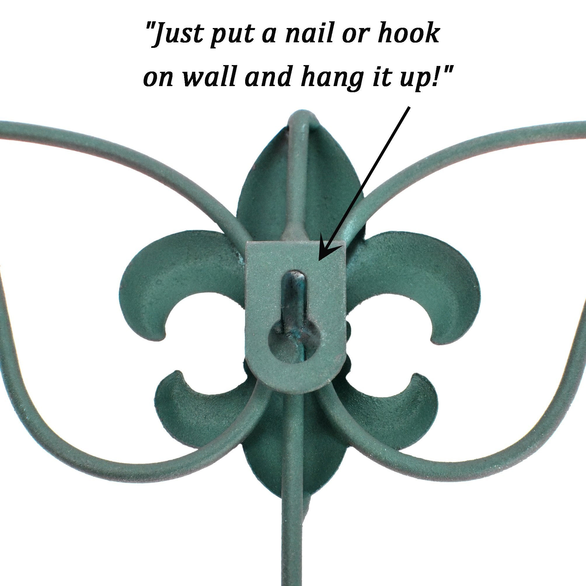 16" Hand Made Iron Wall Medallion, Home, Room Decoration, Home Decor 100% Lead Free Paint, Teal Color. Great Gift idea for Your Loved one! - Like New