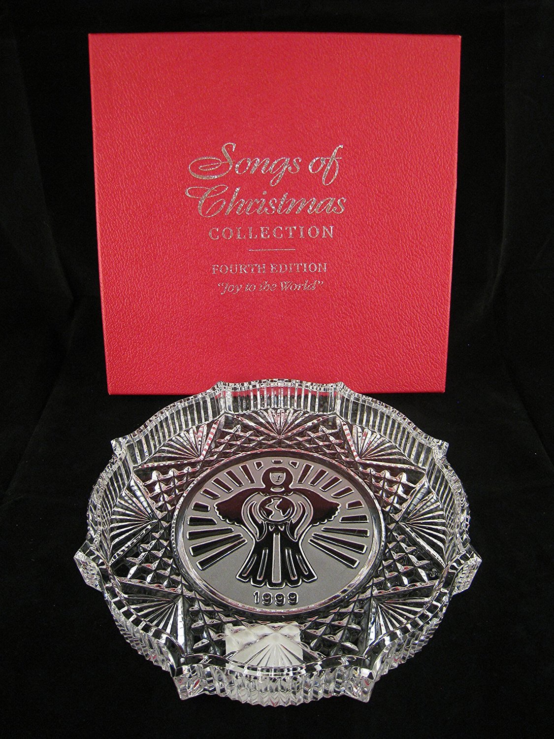 Waterford 1999 Songs of Christmas Crystal Plate (Joy to the World) - Like New