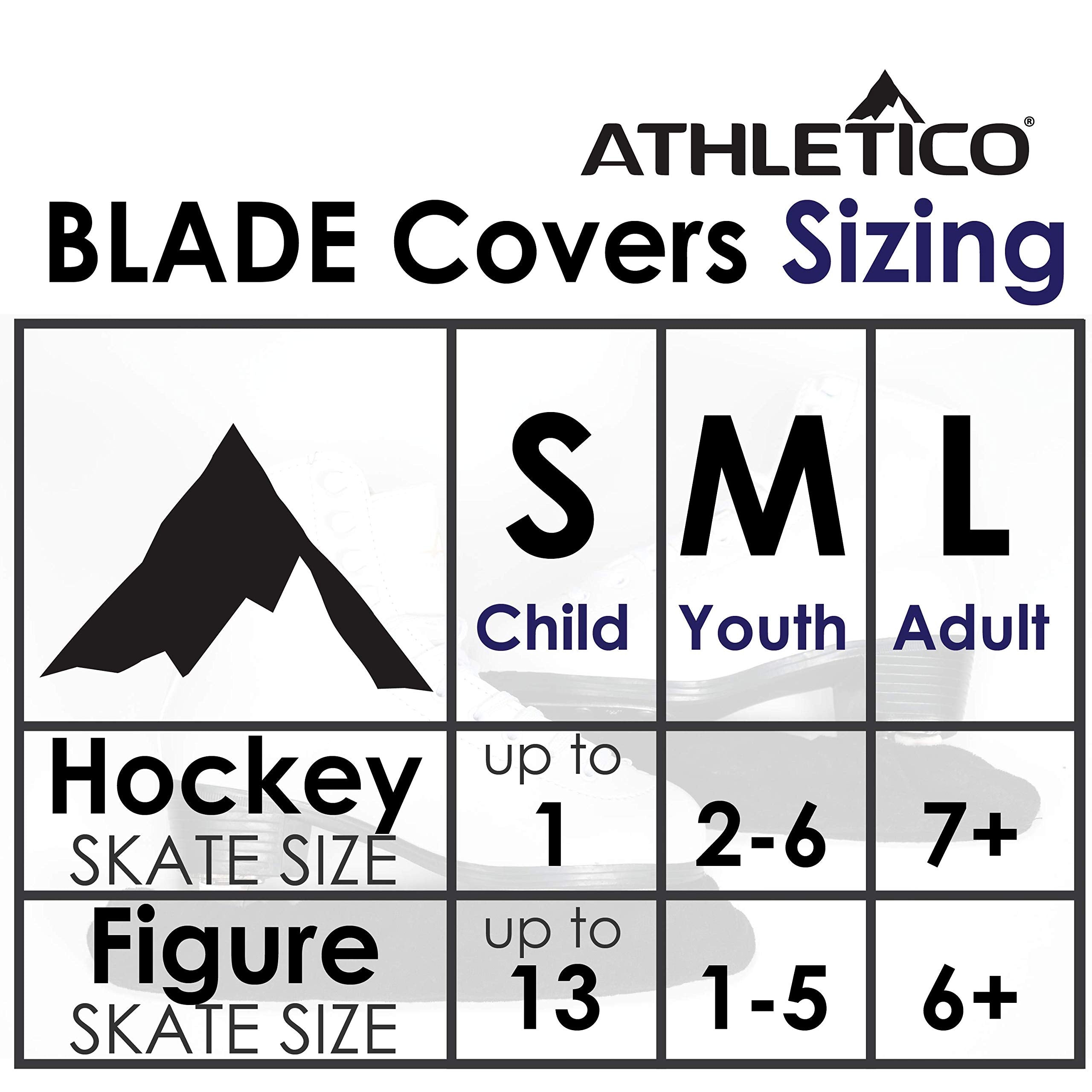 Athletico Ice Skate Blade Covers - Guards for Hockey Skates, Figure Skates, and Ice Skates - Skating Soakers Cover Blades from Youth to Adult Size - Men, Women, & Kids - Acceptable