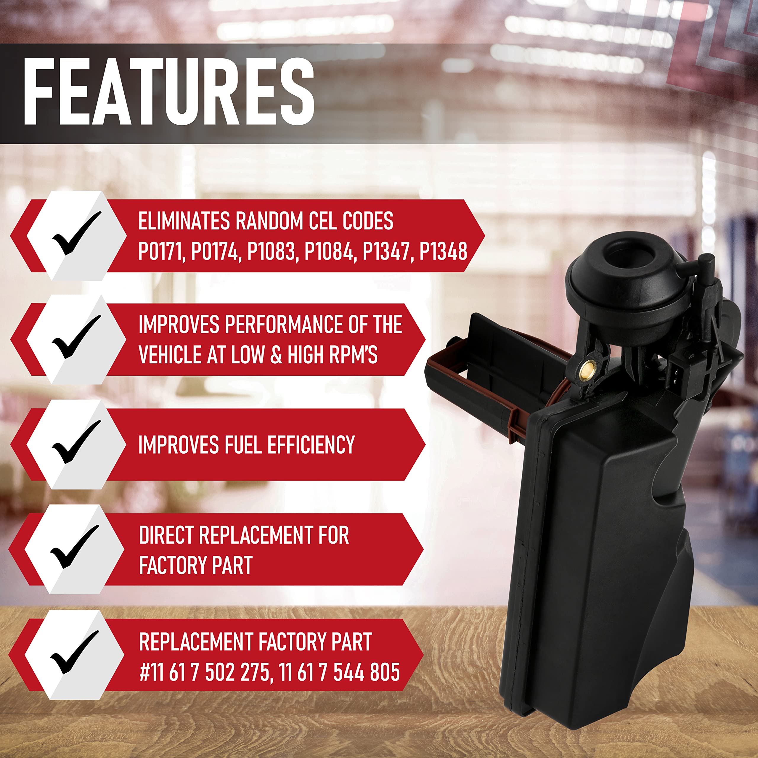 Replacement Intake Manifold Disa Valve - Compatible with BMW M56, 325Ci, 330Ci, 330xi, 530i, 645Ci, 745Li, X3, X5, Z3, Z4, 2.5L, 3.0L, 4.4L - Replaces 11 61 7 502 275, 11 61 7 544 805, 911-900 - Like New