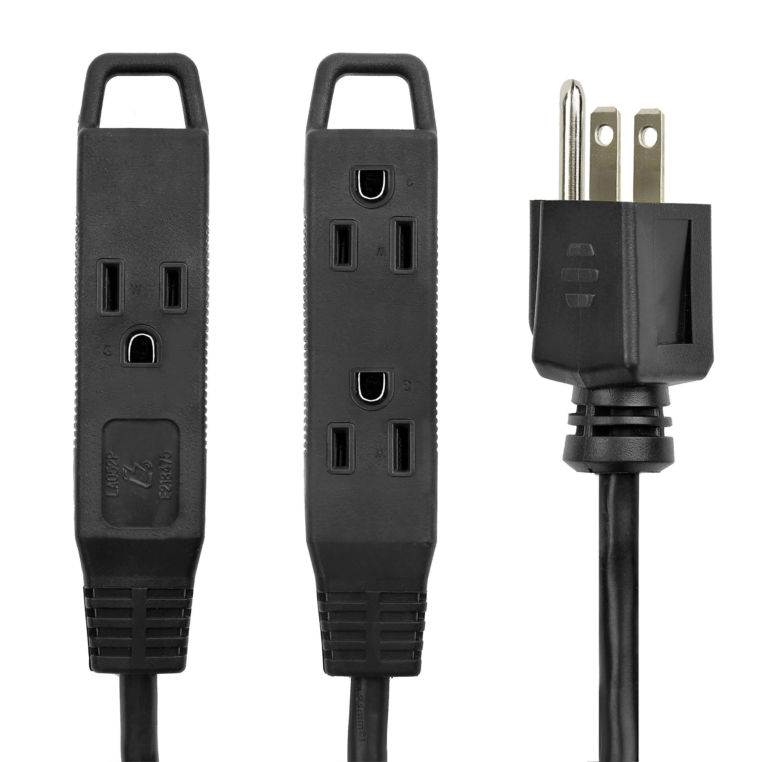 BindMaster Extension Cord/Wire Power Cable, 16/3, 3 Outlet, UL Listed, Black - Like New