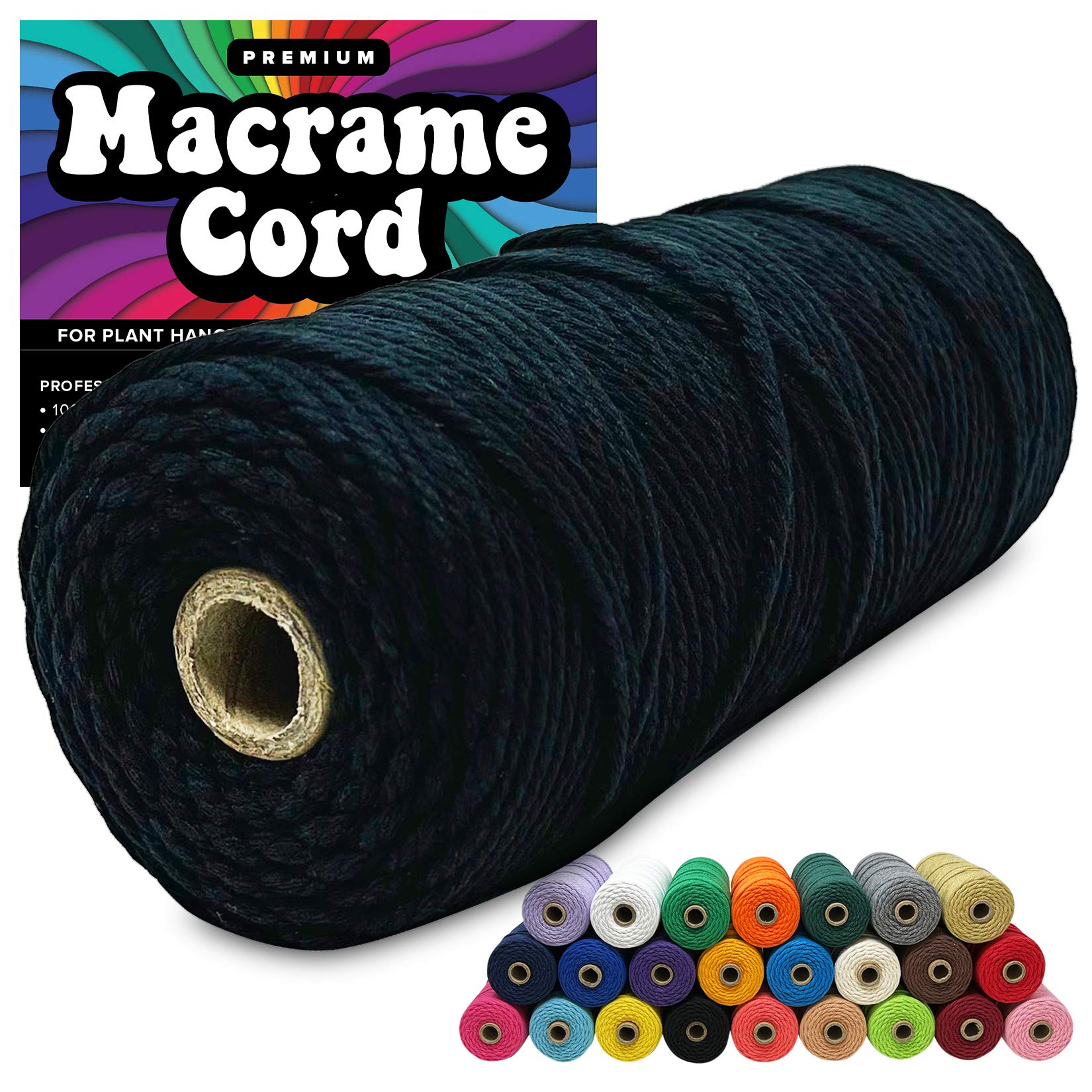3mm Macrame Cord Cords for Macrame 100% Cotton Macrame Cord Rope for Macrame Natural in Colors and Colored Craft String Yarn Supplies and Materials 325 Feet Cotton Rope - Like New