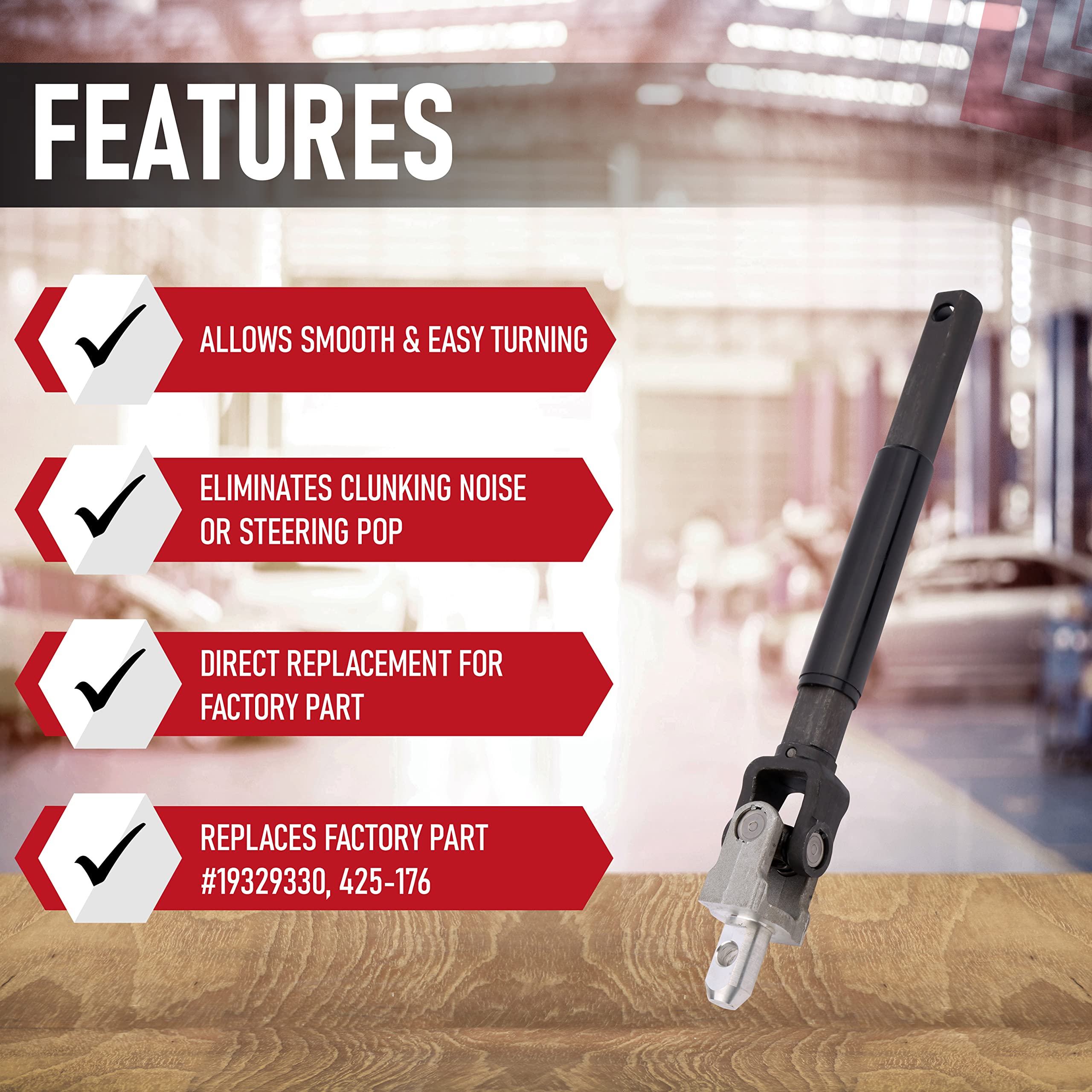 Replacement Steering Shaft - Compatible with Cadillac, Chevy, GMC, Hummer - 1999-2007 - Escalade, Avalanche 1500, Silverado 2500 HD Classic, Sierra 3500, Tahoe, Yukon, H2 - Replaces 19329330, 425-176 - Like New