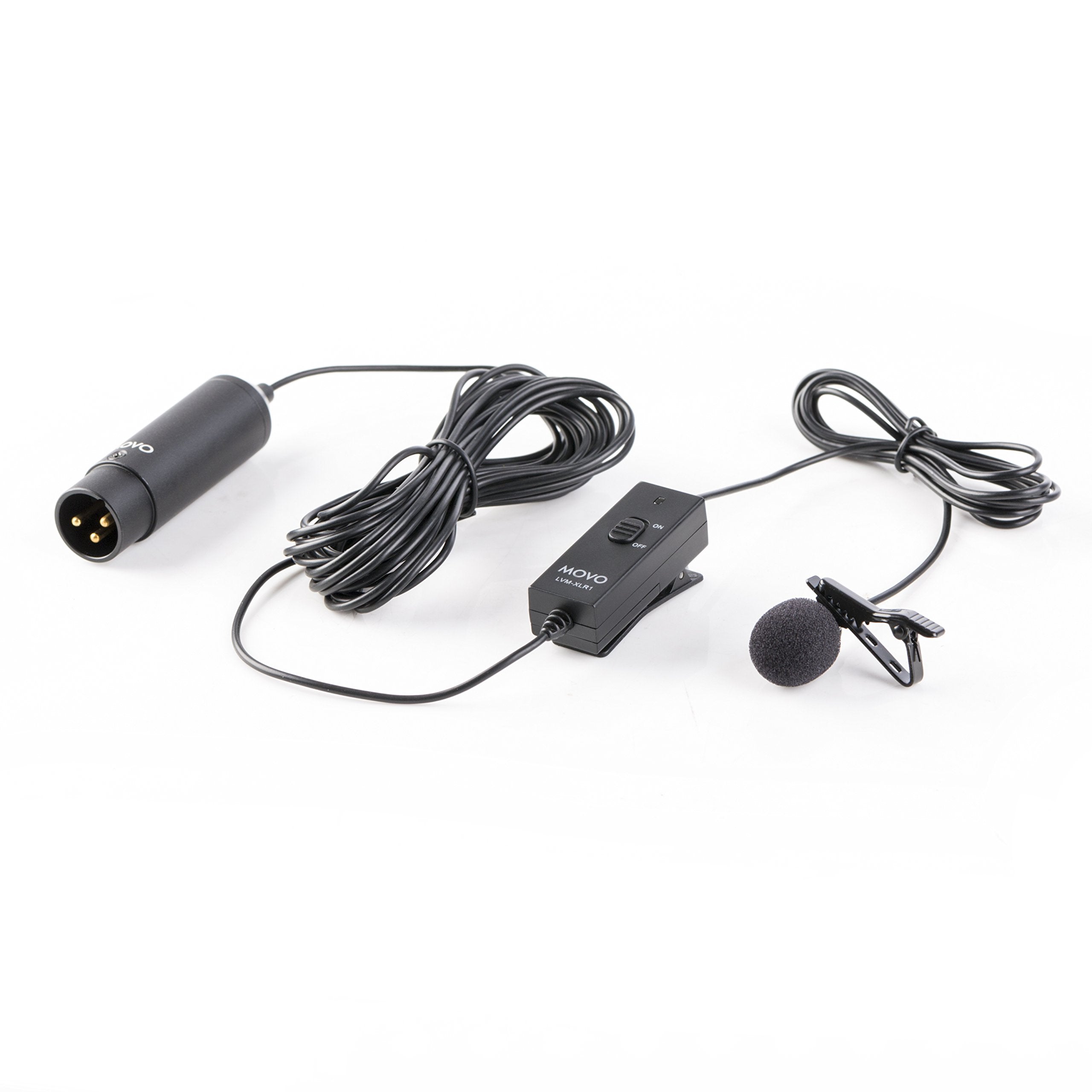 Movo LVM-XLR1 Self-Powered XLR Omnidirectional Lavalier Microphone for Mixers, Recorders, Camcorders and More - Like New
