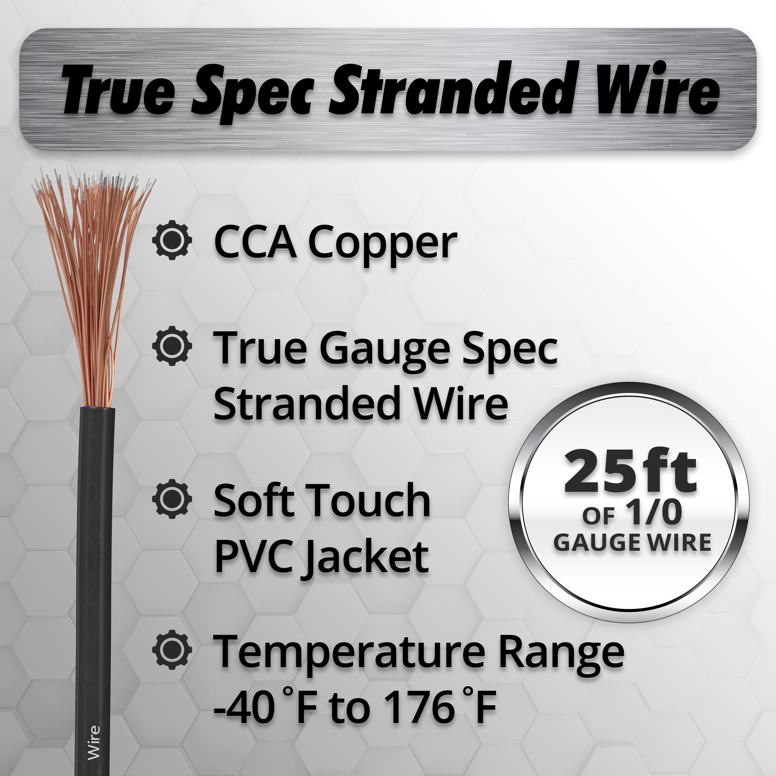 InstallGear 8 Gauge AWG CCA Power Ground Wire Cable - Very Good