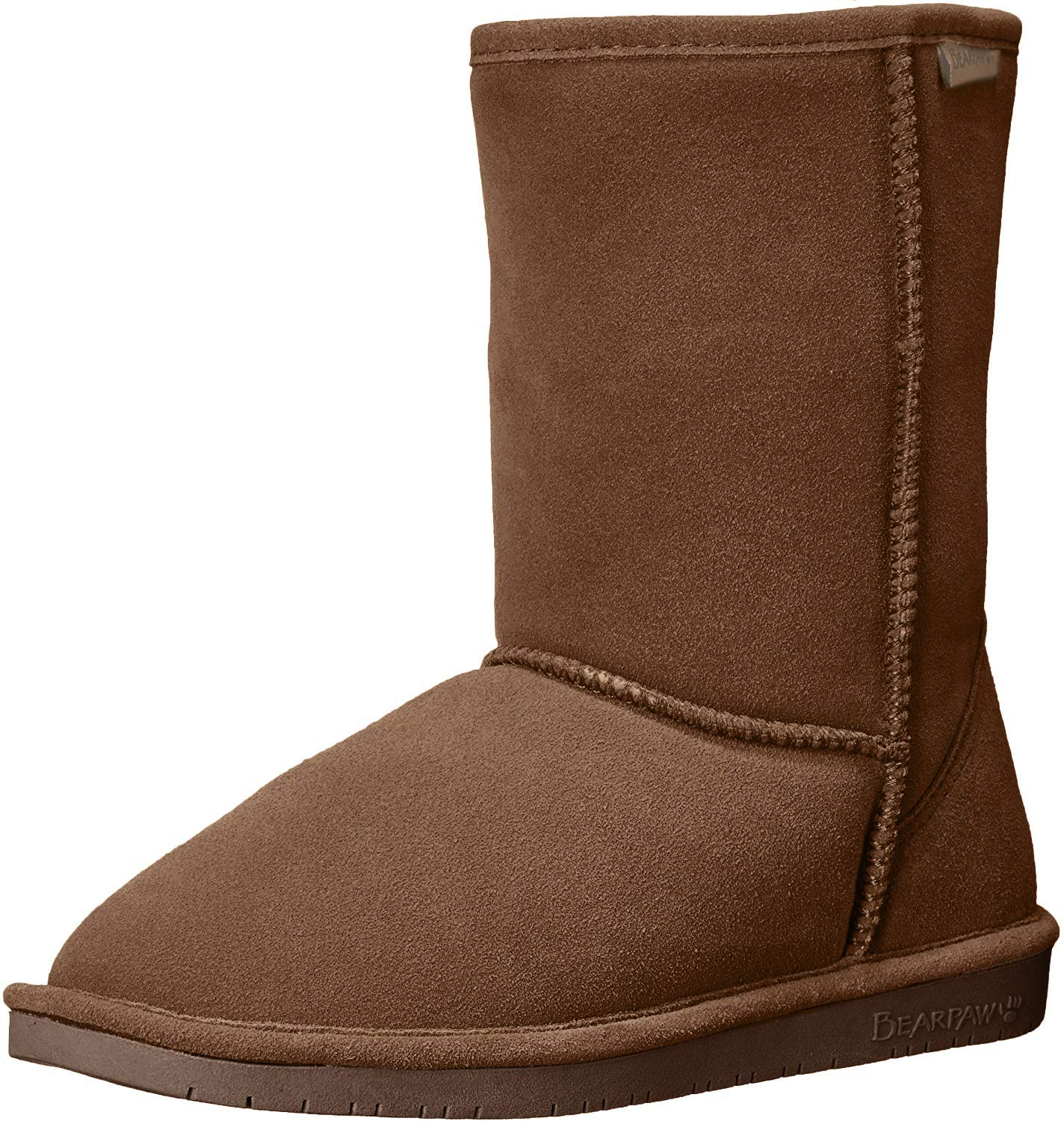 BEARPAW Women's Emma Short Snow Boot (37 M EU / 6 B(M) US.Hickory.)