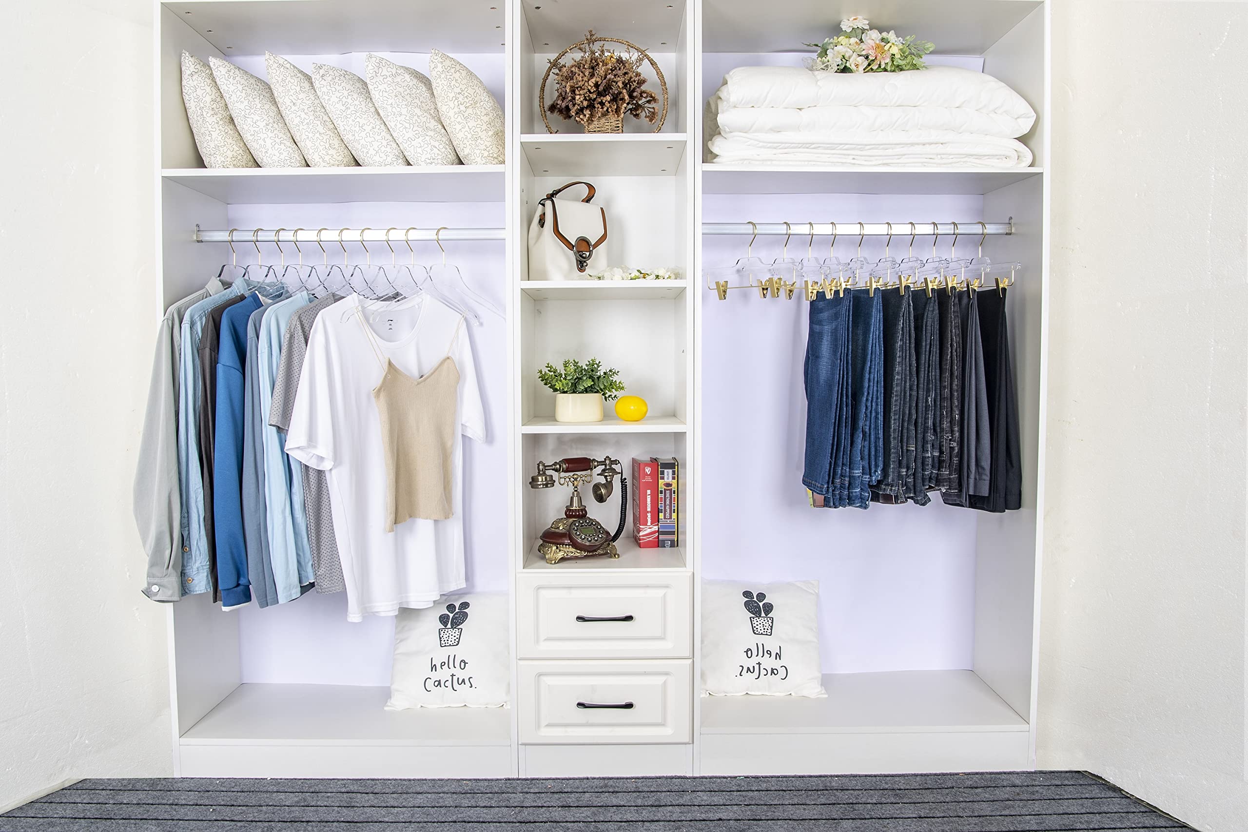 Quality Acrylic Clear Hangers, Made of Clear Acrylic for a Luxurious Look and Feel with Swivel Hook - Acceptable