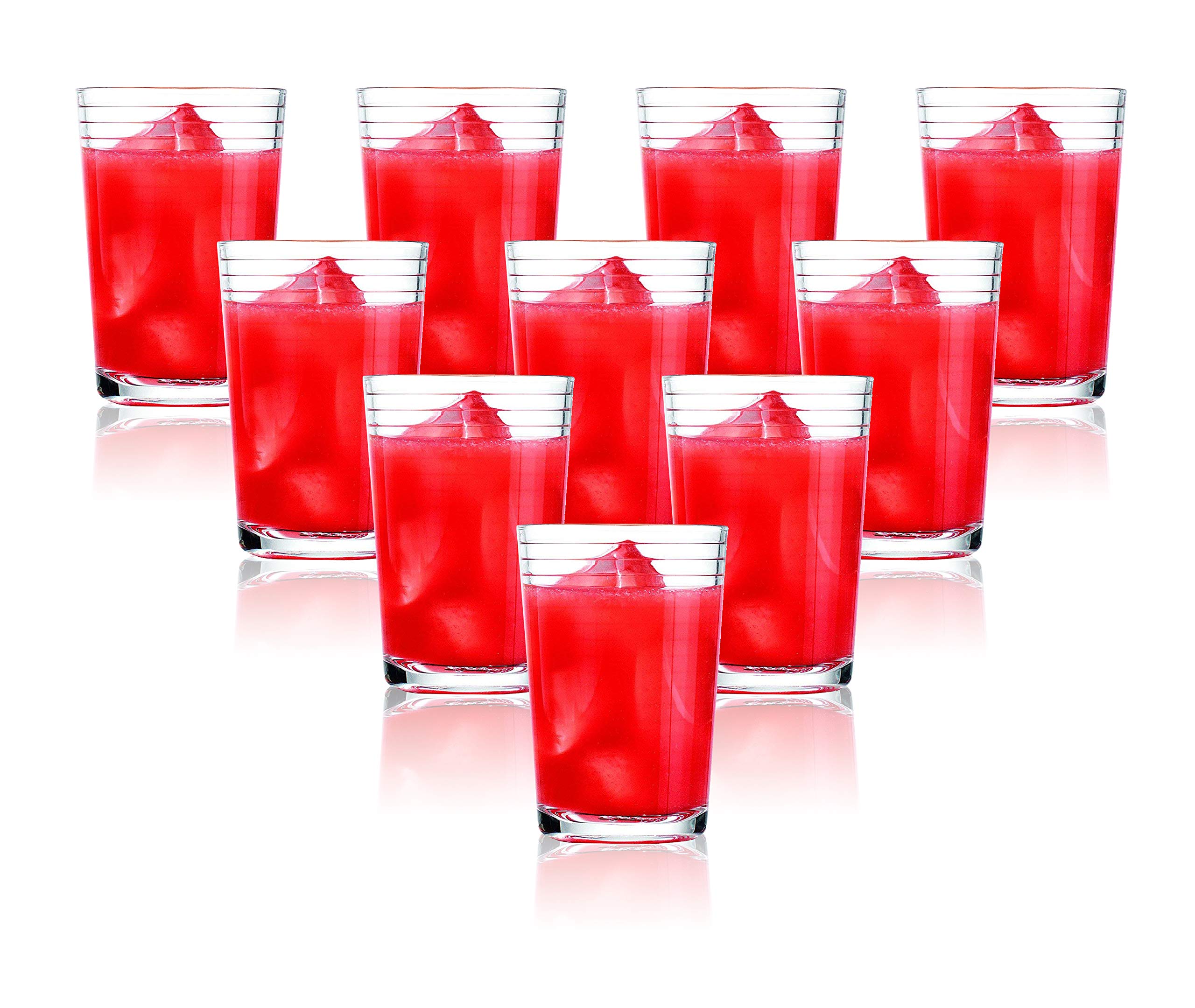 Home Essentials Solar 7 Ounce Juice Drinking Glasses Set of 10 (Solar = Set of 10) - Like New