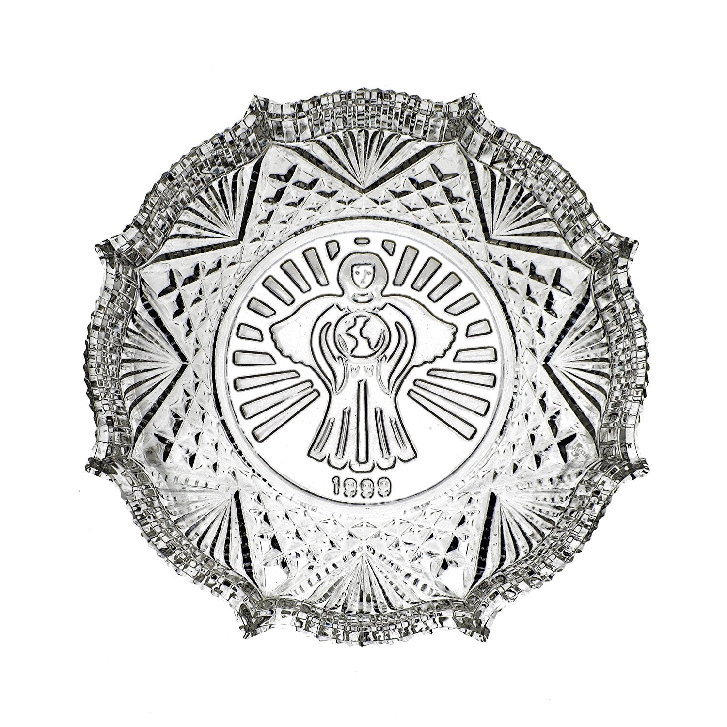 Waterford 1999 Songs of Christmas Crystal Plate (Joy to the World) - Like New