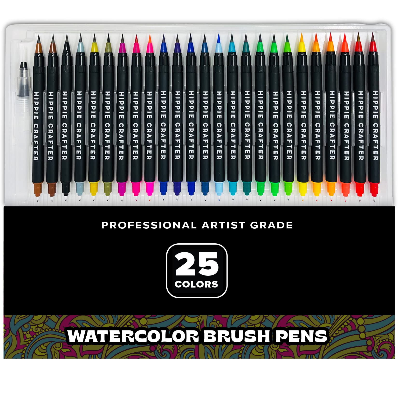 Watercolor Pens Artist Water Coloring Brush Tip Watercolor Markers Painting Set Paint Art Supplies for Adults & Gifts for Artists Watercolor Brush Pens, Water Color Brush Pen & Water Brush Pens  - Like New