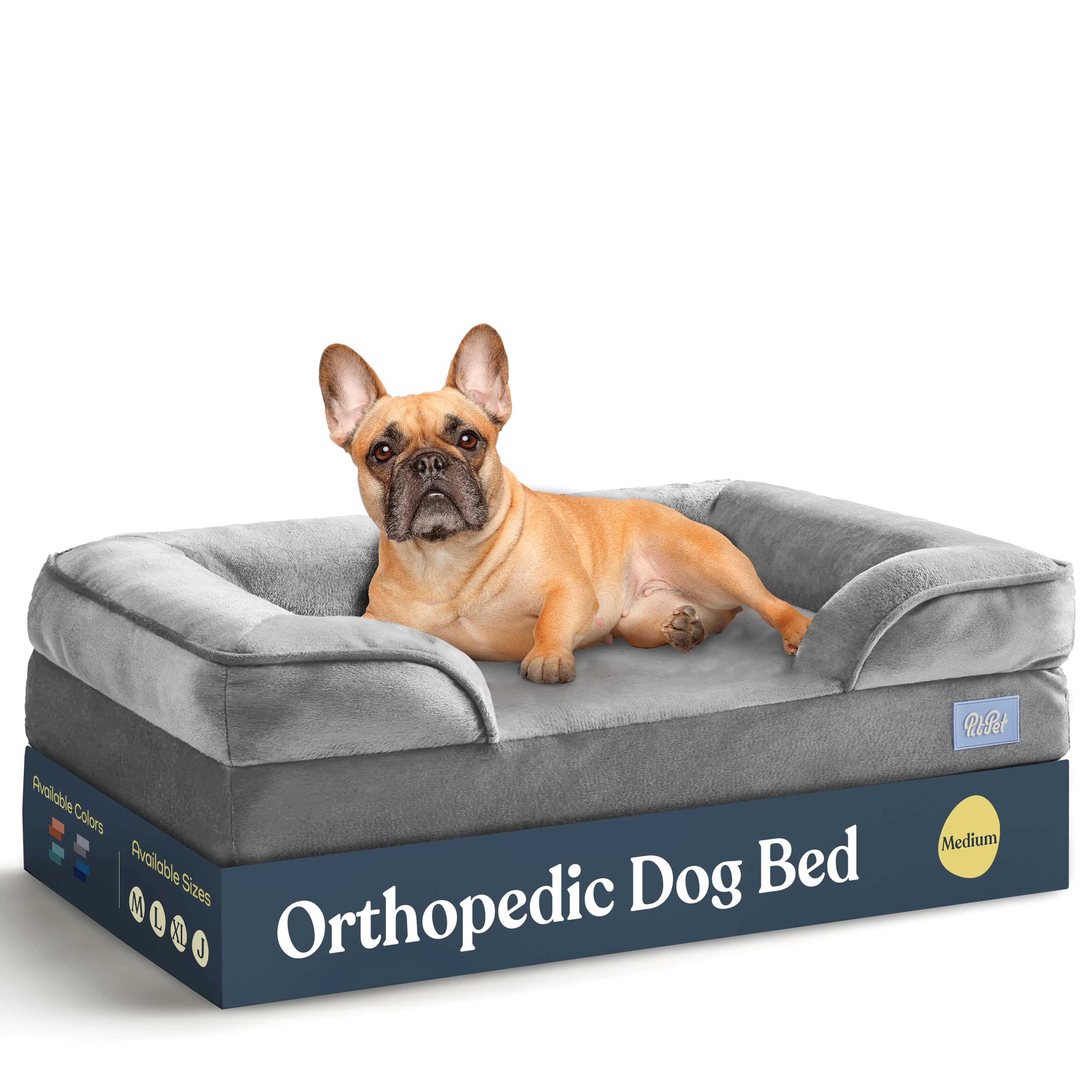 Orthopedic Sofa Dog Bed - Ultra Comfortable Dog Beds for Medium Dogs - Breathable & Waterproof Pet Bed- Egg Foam Sofa Bed with Extra Head and Neck Support - Removable Washable Cover & Nonslip Bottom. - Very Good