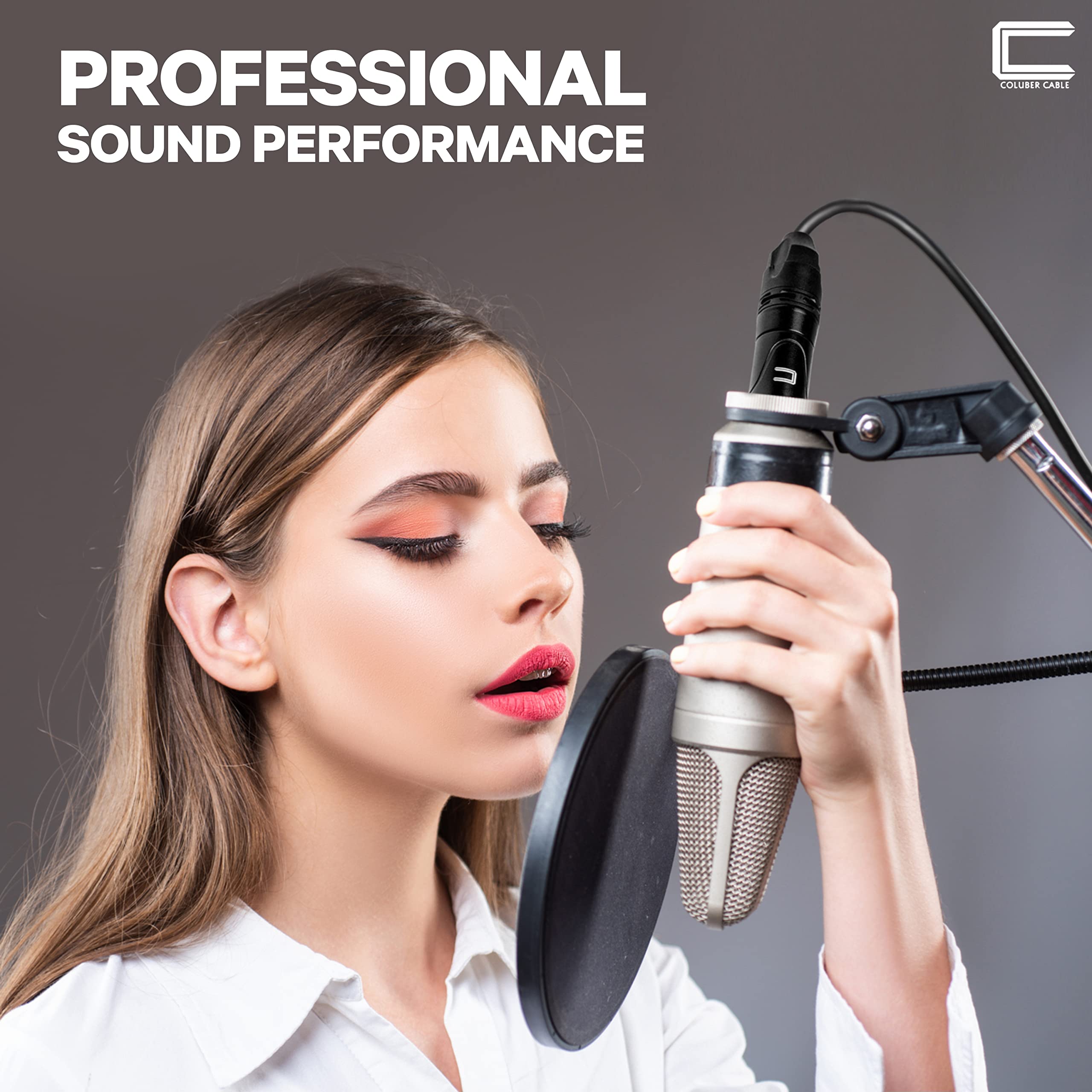Balanced XLR Cable Male to Right Angle Female Pro 3-Pin Microphone Connector for Powered Speakers, Audio Interface or Mixer for Live Performance & Recording - Like New