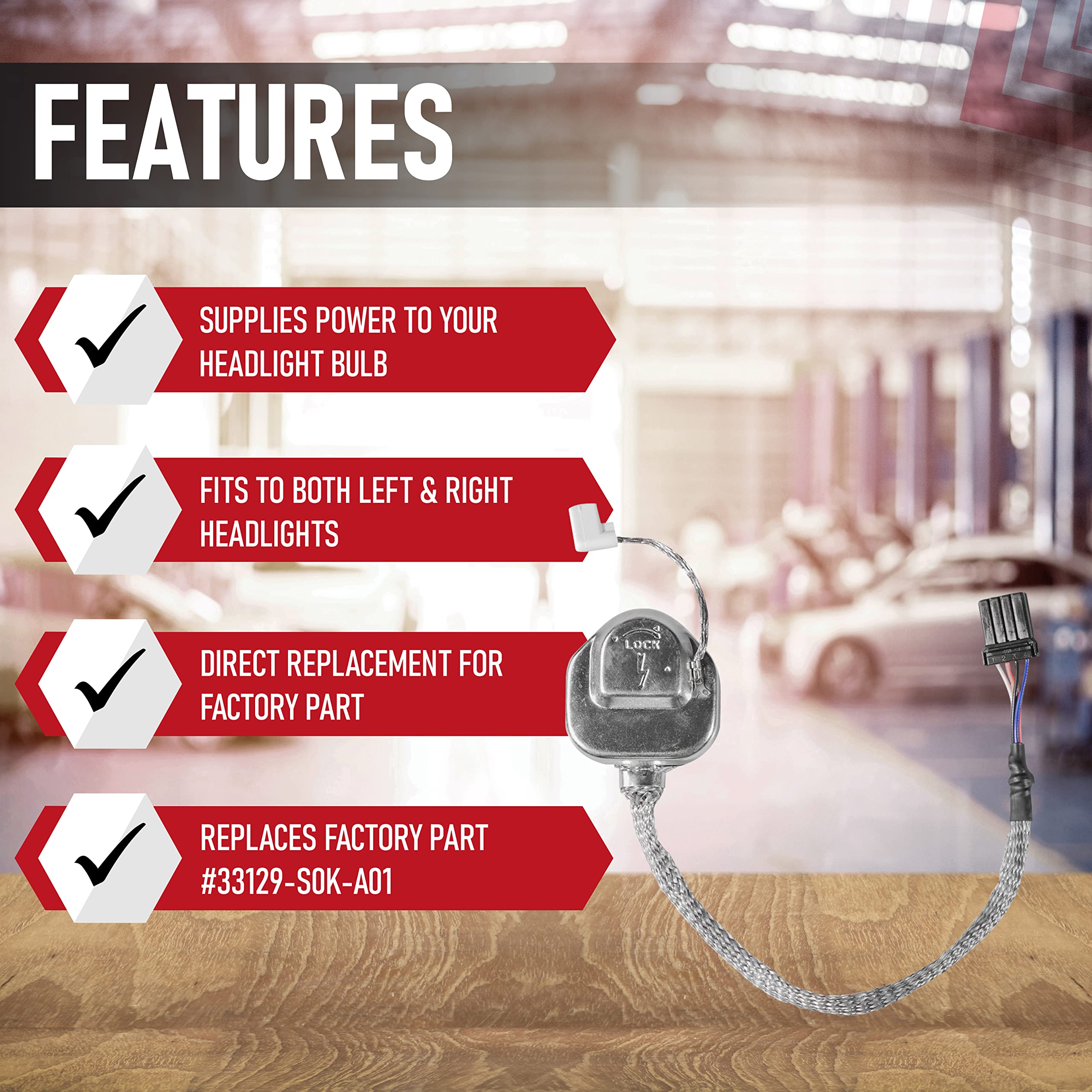 HID Headlight Xenon Ballast Ignitor - Replaces 33129-S0K-A01, 33129-SCC-003, 33129-SEA-003, W3T10571 - Compatible with Acura, Honda & Mazda Vehicles - MDX, TL, TSX, RDX, Odyssey, S2000, 3, CX-9 - Very Good