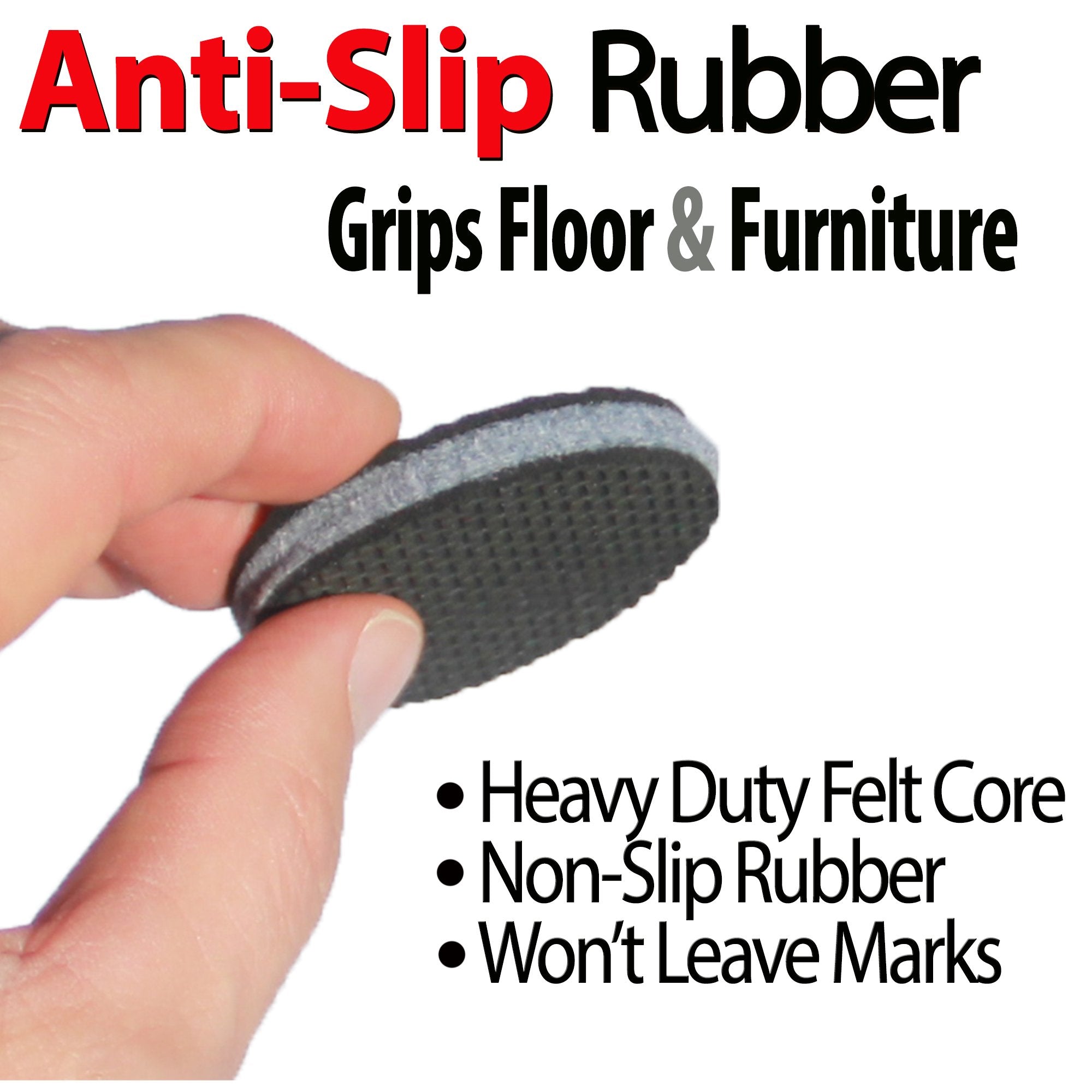 iPrimio Gripper - Furniture Non-Slip Pads 2" Round Floor Pads with 3/8" Heavy Duty Felt Core. Patent Pending - Like New
