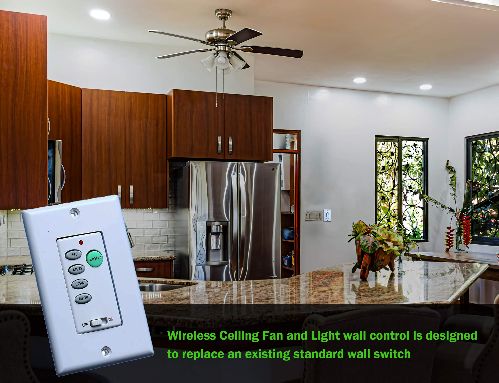 Dysmio Lighting - Wireless Ceiling Fan and Light Wall Control - Like New