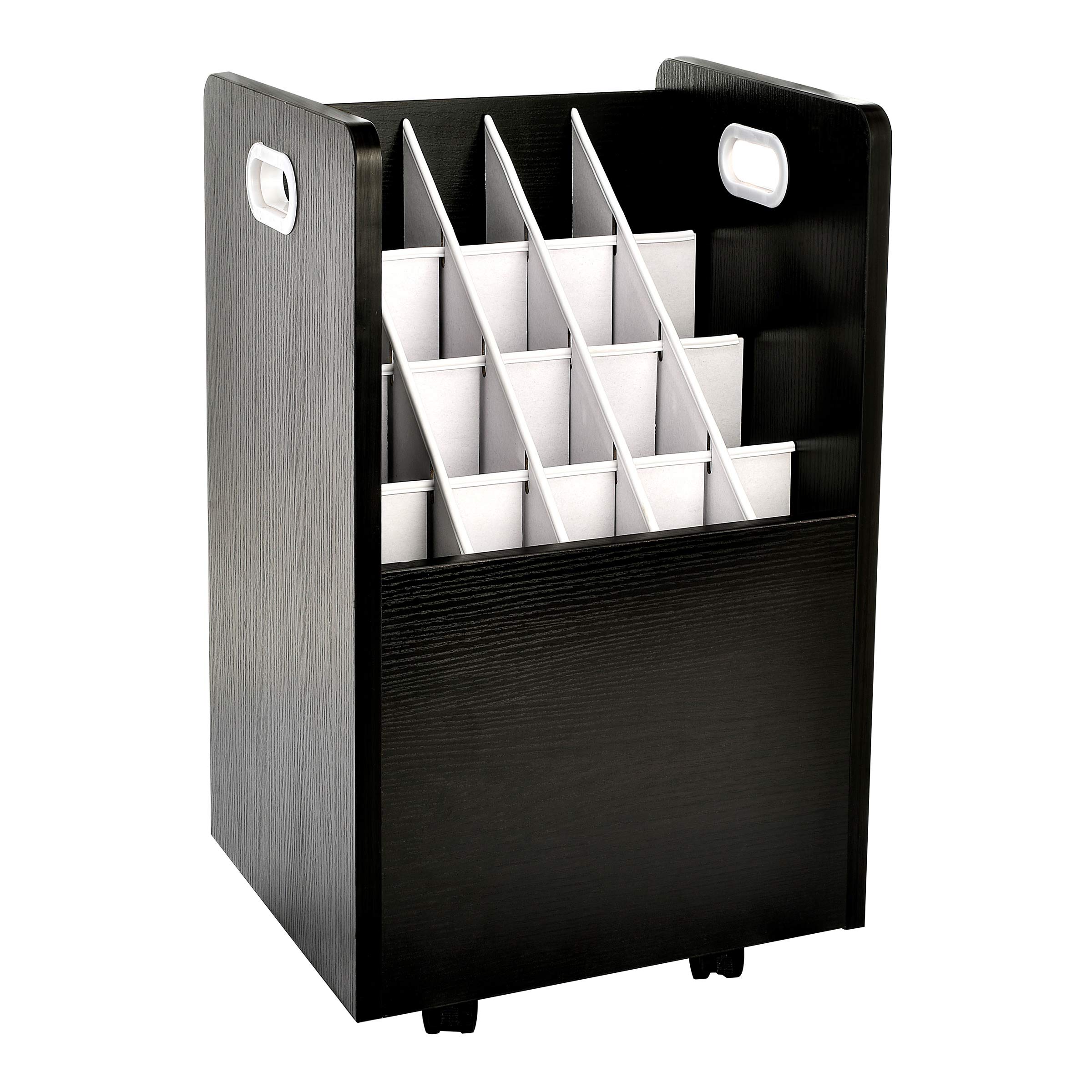 Adir Mobile Blueprint Roll File Holder - Mobile Roll File Organizer Cart for Home Office or School. 20,21,50 Slots Blueprint File Holder with Wheels for Maps, Plans, Posters - Like New