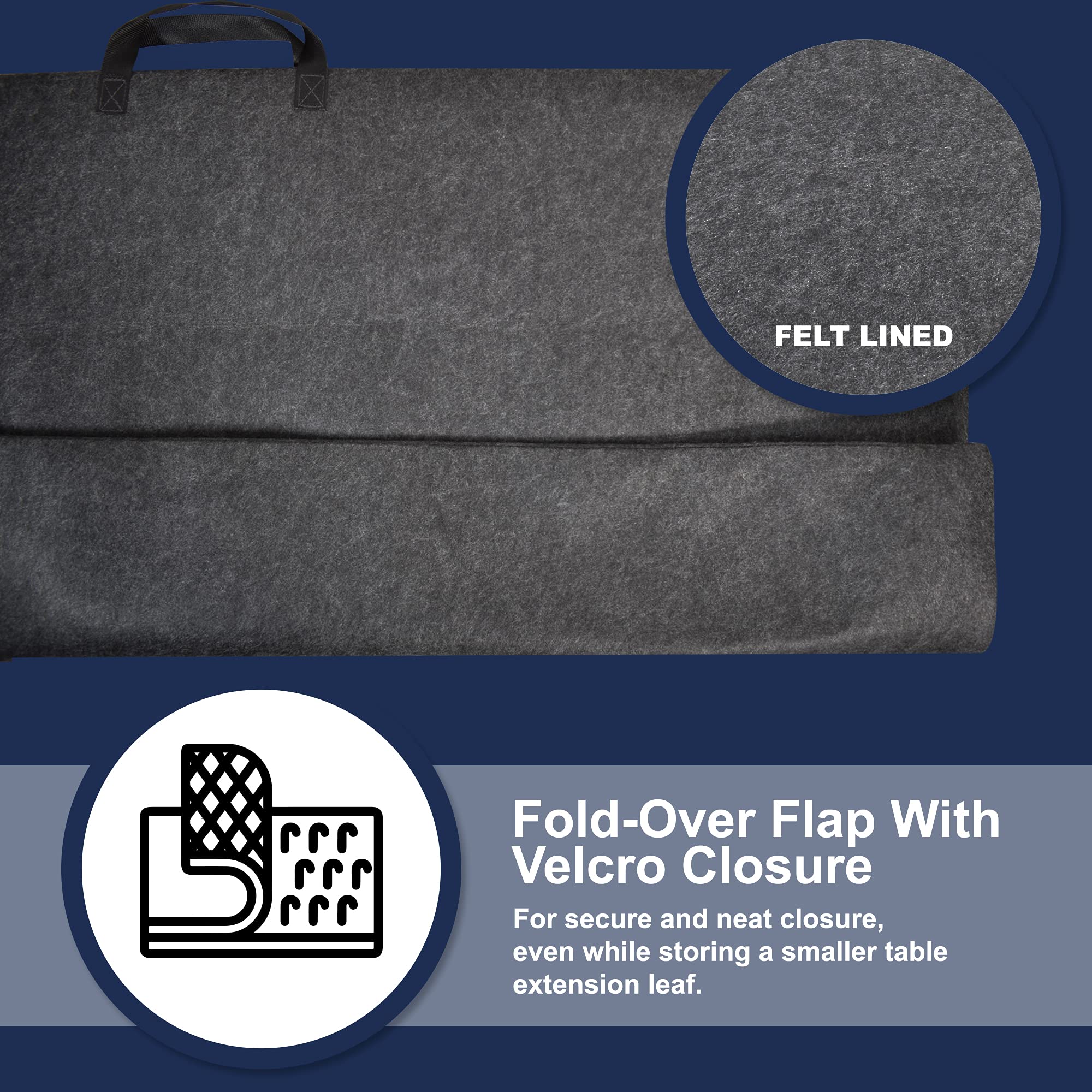 Sorefy Felt Lined Dining Table Leaf Extension Storage Bag…… - Like New