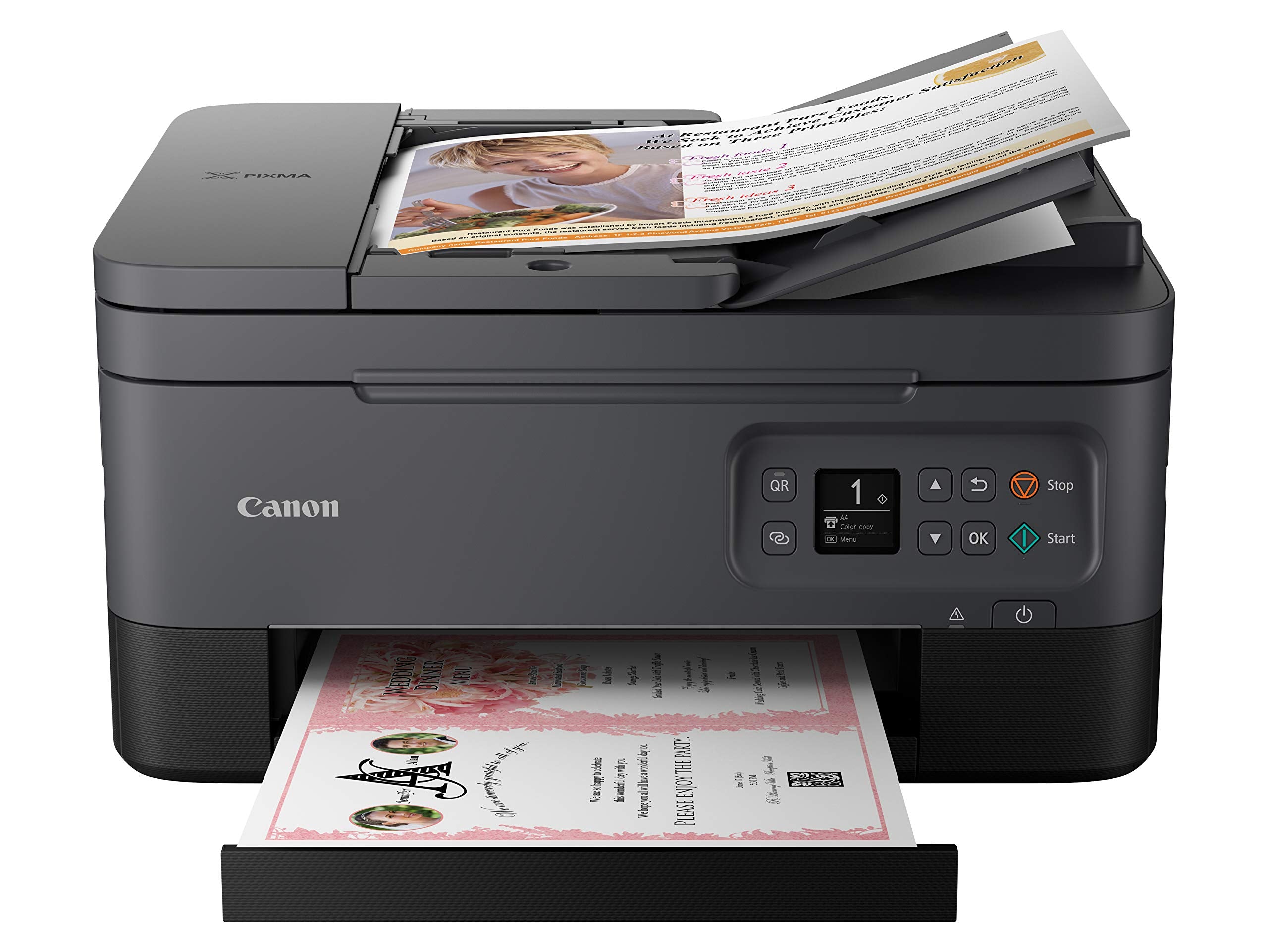 Canon TR7020 All-in-One Wireless Printer for Home Use,Black, Compact (4460C002) - Very Good