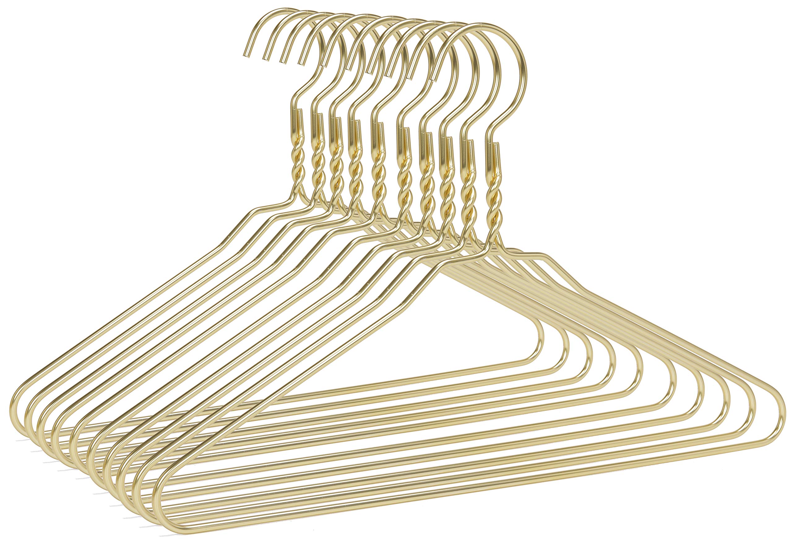 Beautiful Gold Aluminum Metal Suit Hangers Heavy Duty Coat Hangers - Like New
