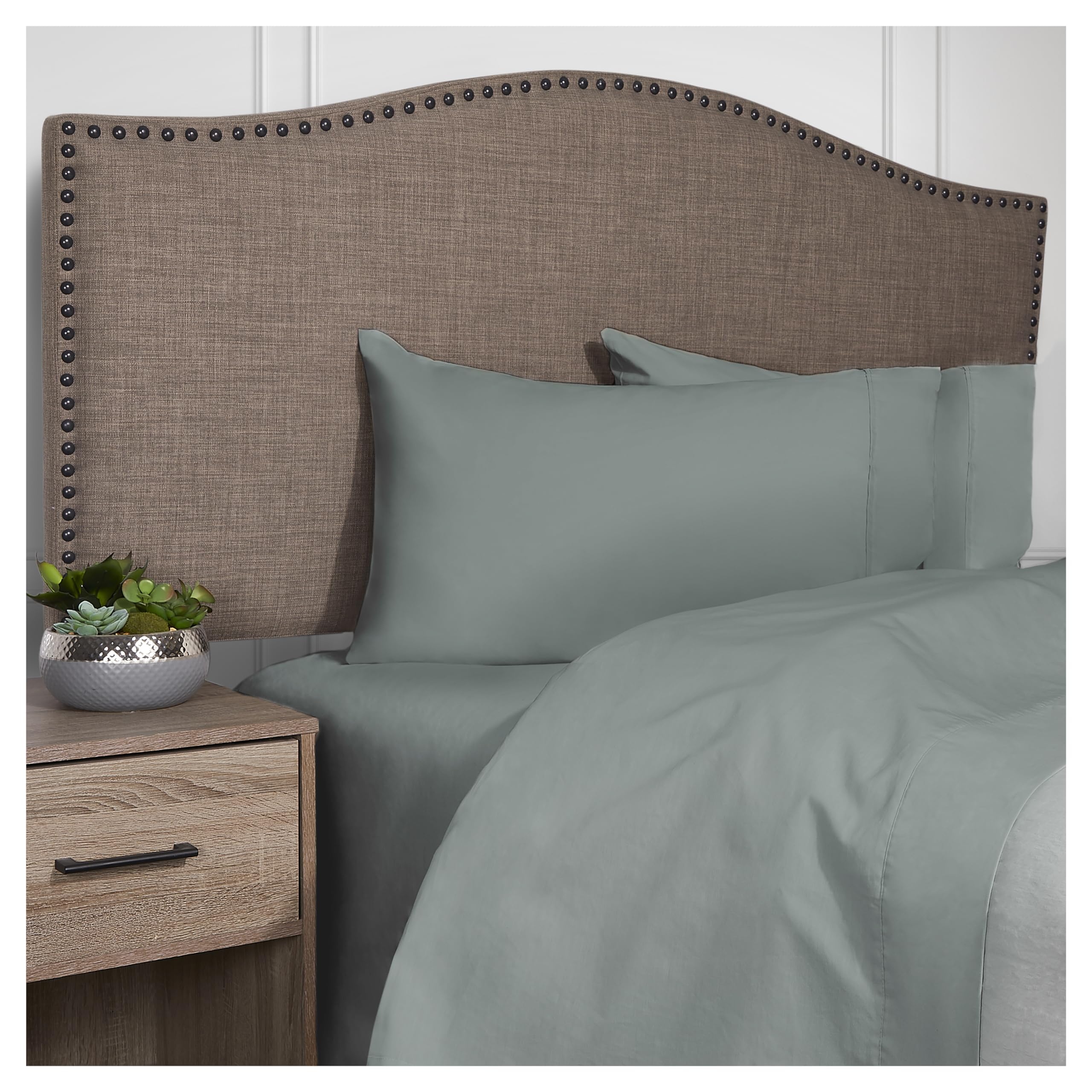 Dwell Studio 100% Cotton Percale Sheet Set - Deep Pocket, 4 Piece - 1 Flat, 1 Deep Pocket Fitted Sheet and 2 Pillowcases, Crisp Cool and Strong Bed Linen - Like New