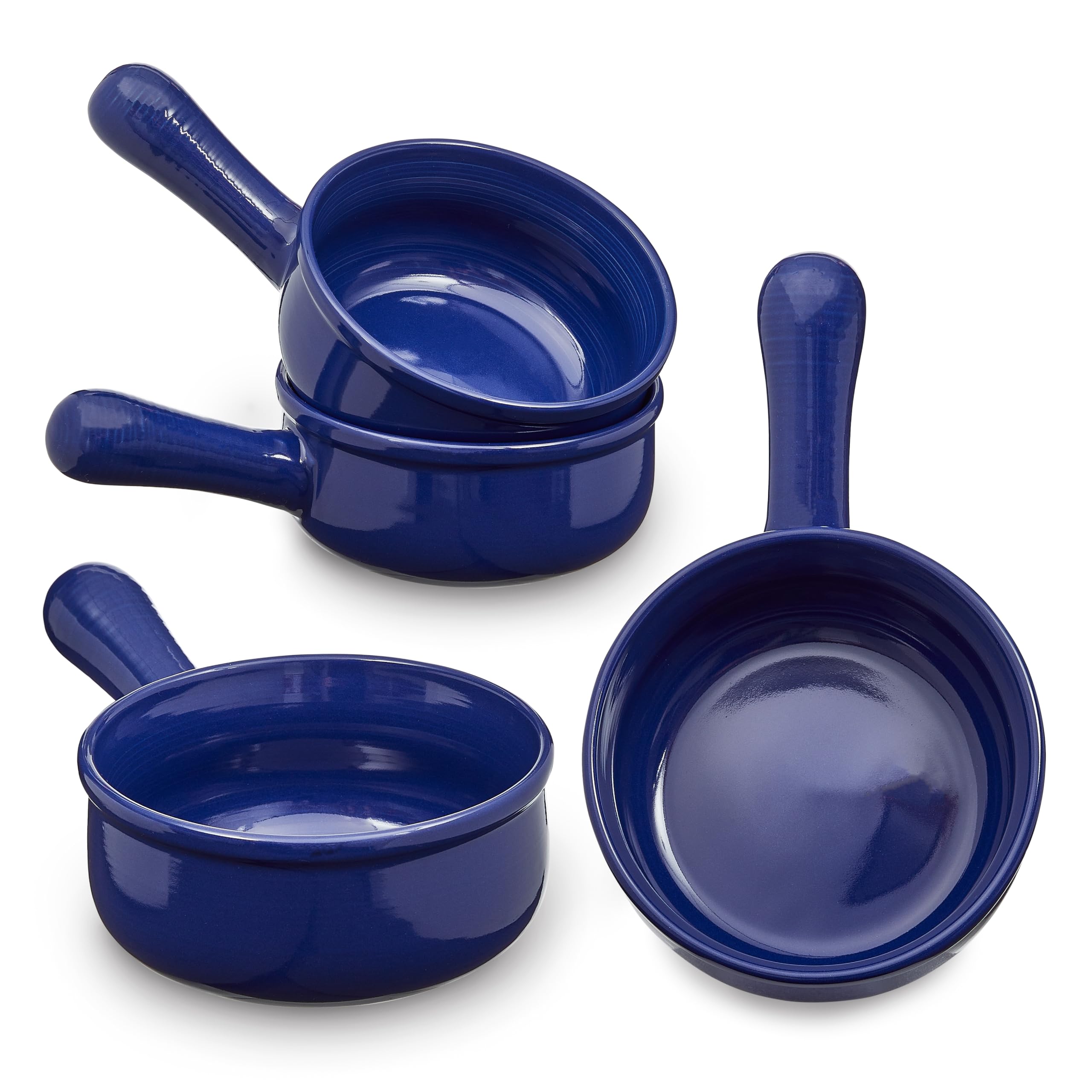 Sheffield Home Set of Ceramic Soup Bowls with Handles Serving Bowls, Dishwasher, Microwave and Oven Safe - Like New