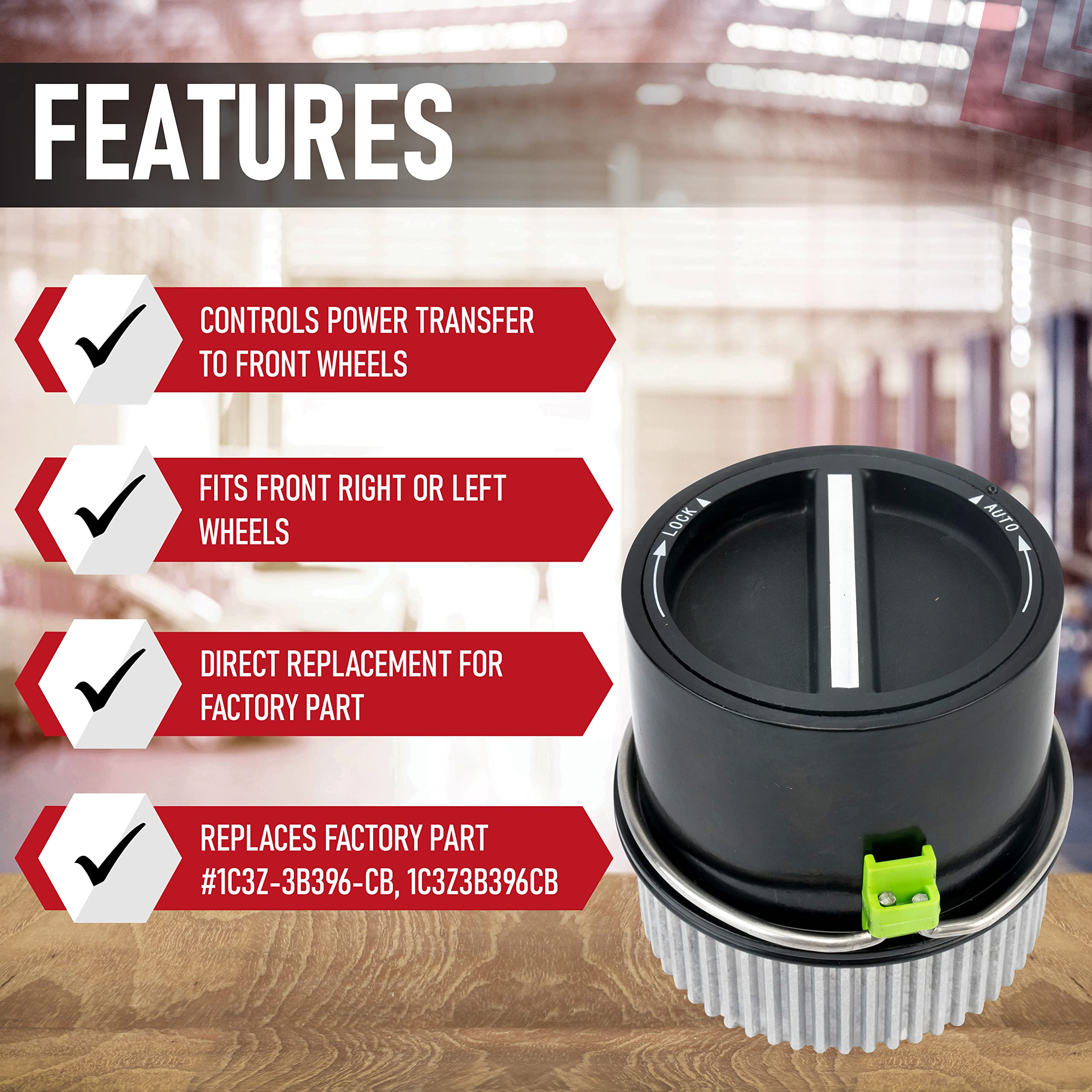 Auto Locking 4WD Hub Link - Fits Front Left or Right - Replaces 1C3Z-3B396-CB - Compatible with Ford, Lincoln Vehicles - 1999-2004 F250, F350, F450, F550, Expedition, Navigator - 1C3Z3B396CB - Very Good