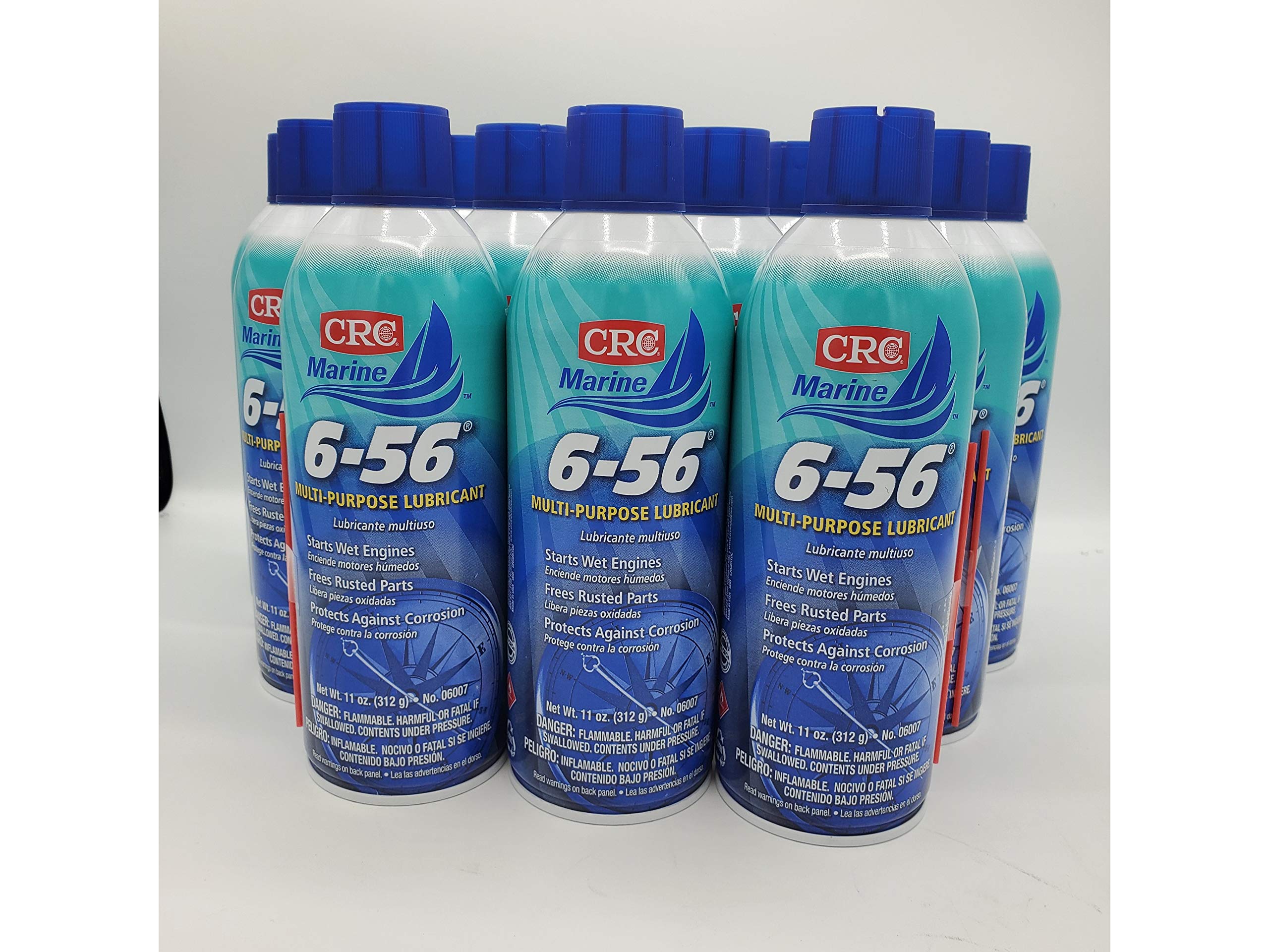 CRC Marine 06007 6-56 Multi-Purpose Lubricant 11 oz Cans (12 Pack) - Like New