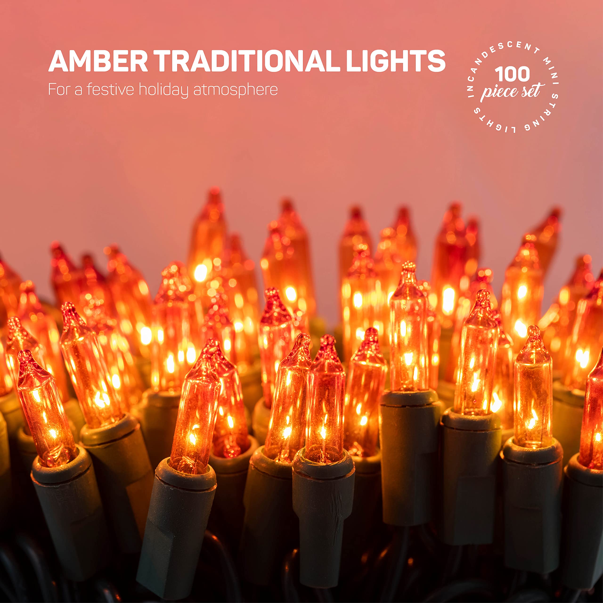 SEWANTA Christmas Lights Green Christmas Lights, UL Approved for Indoor/Outdoor Use. Mini Christmas Lights 120V Small Christmas Lights for Holiday/Party Festival Decorations 22.8 Ft.  - Very Good