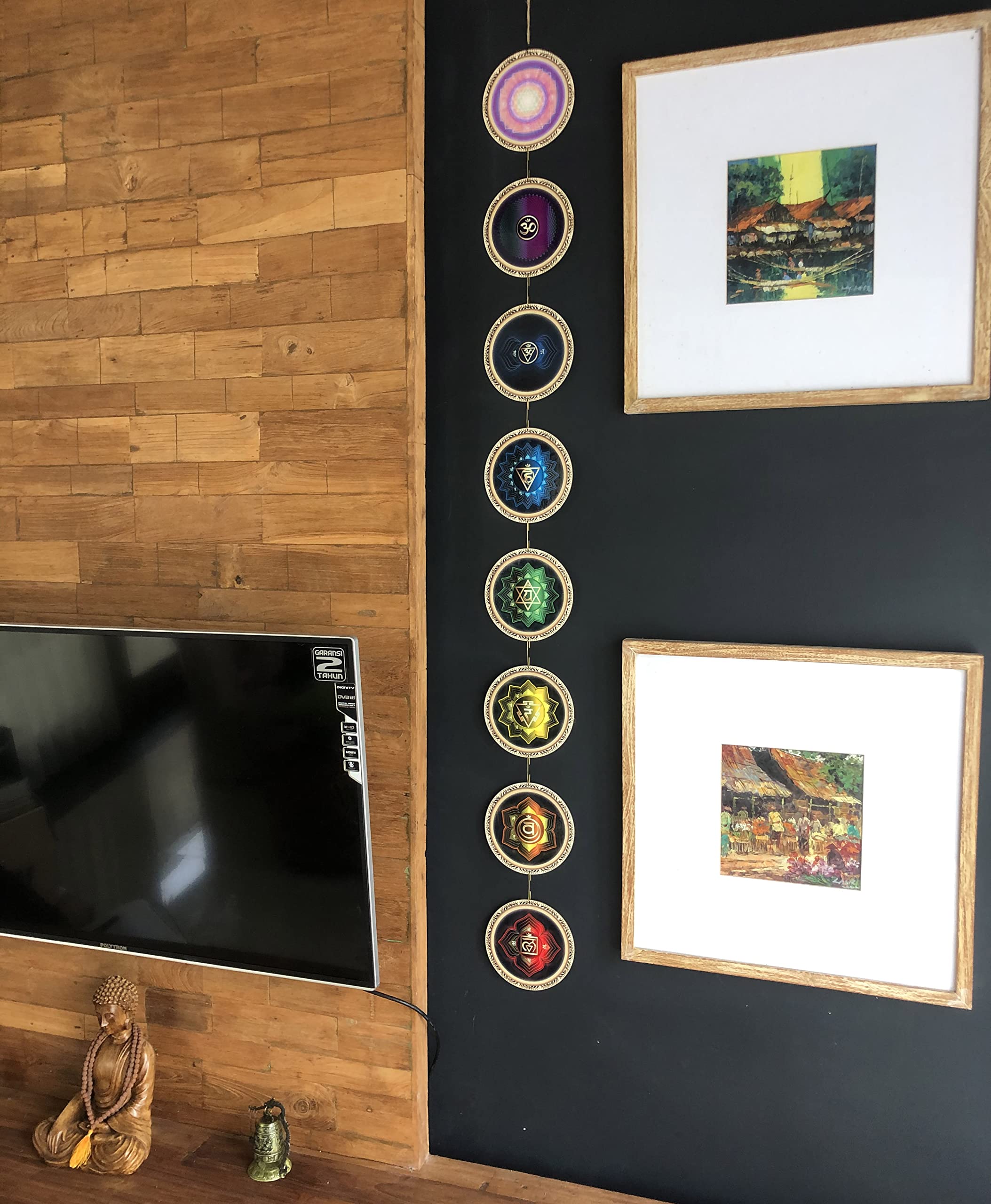 ZenVizion 13.5" Sacred Geometry Soul Reminders Wall Art Home Decor Hanging  - Like New