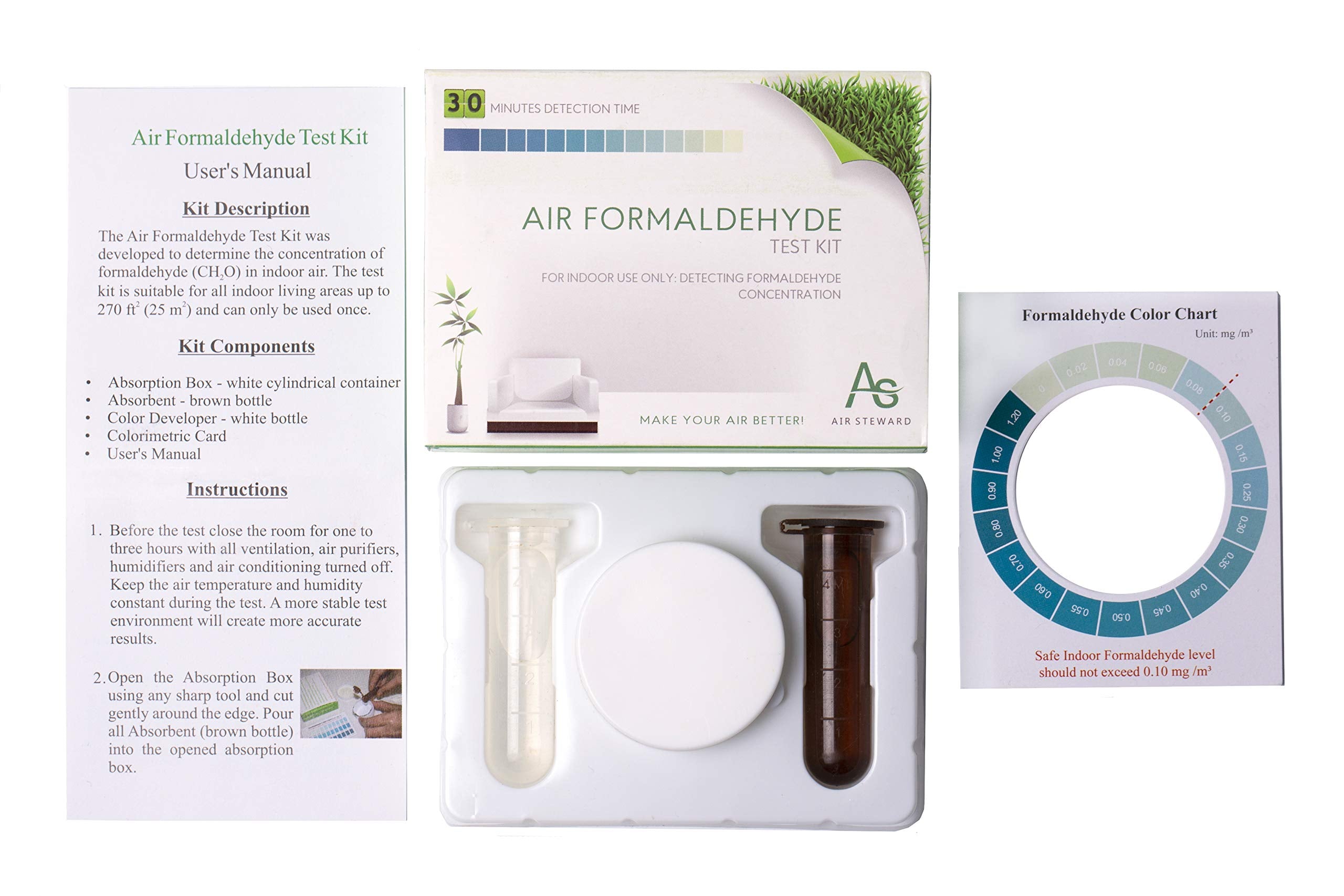 Air Formaldehyde (HCHO) DIY test kit - Know What's in the Air that Surrounds You - Like New