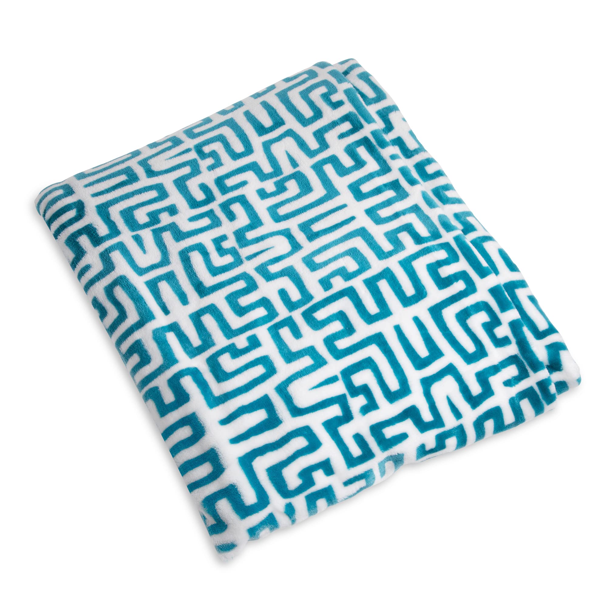 NIKKI CHU Throw Blanket - Soft, Decorative Blankets for Bed or Couch, Cozy Throws for Sofa, Plush Print Fleece Throw, 50 inches x 70 inches - Like New