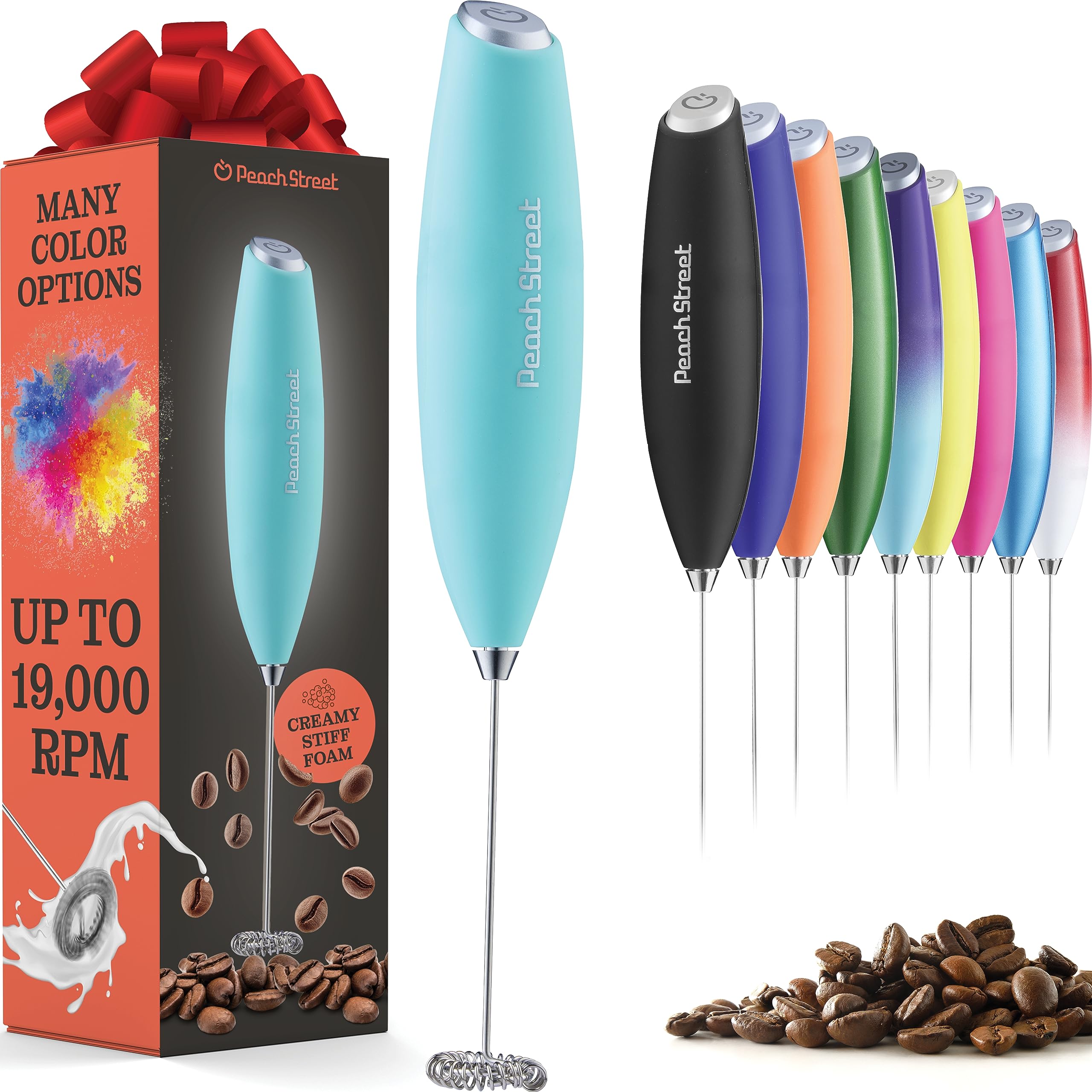 Powerful Handheld Milk Frother, Mini Milk Foamer, Battery Operated (Not included) Stainless Steel Drink Mixer for Coffee, Lattes, Cappuccino, Frappe, Matcha, Hot Chocolate. - Good