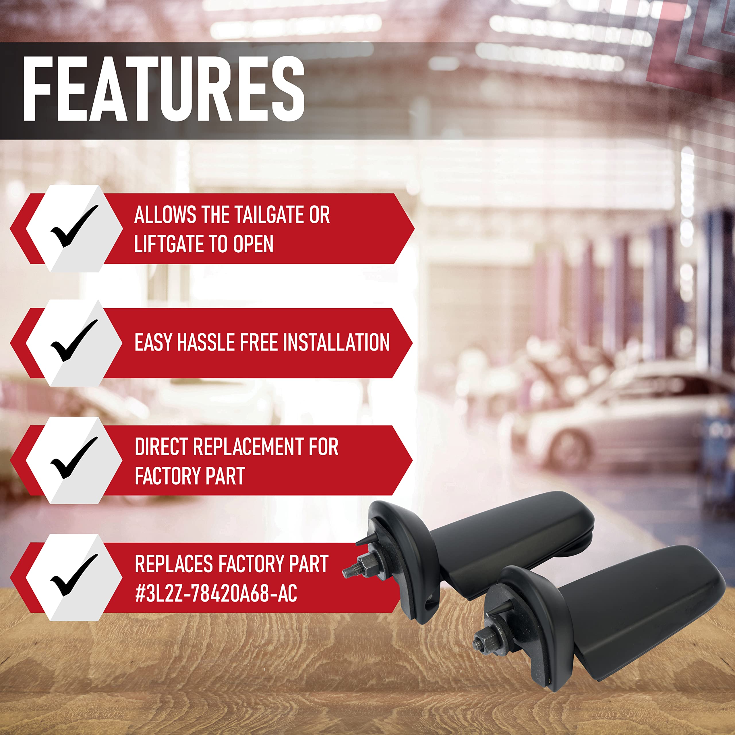 Rear Window Hinge Set (Left and Right) - Compatible with Ford Explorer and Mercury Mountaineer 2002-2005 - Replaces 3L2Z-78420A69-AC, 3L2Z-78420A68-AC, 924-160 - Rear Glass Hinges - Very Good